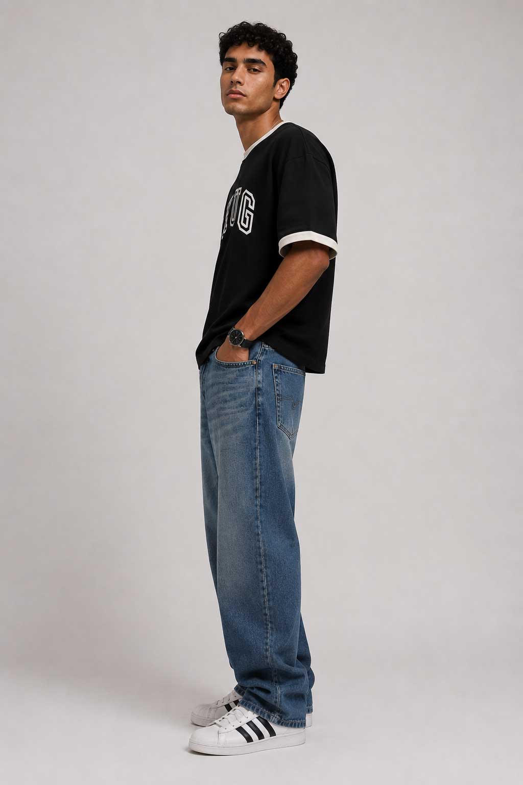 Baggy – Mid Waist Dusty Horizon Blue Jeans