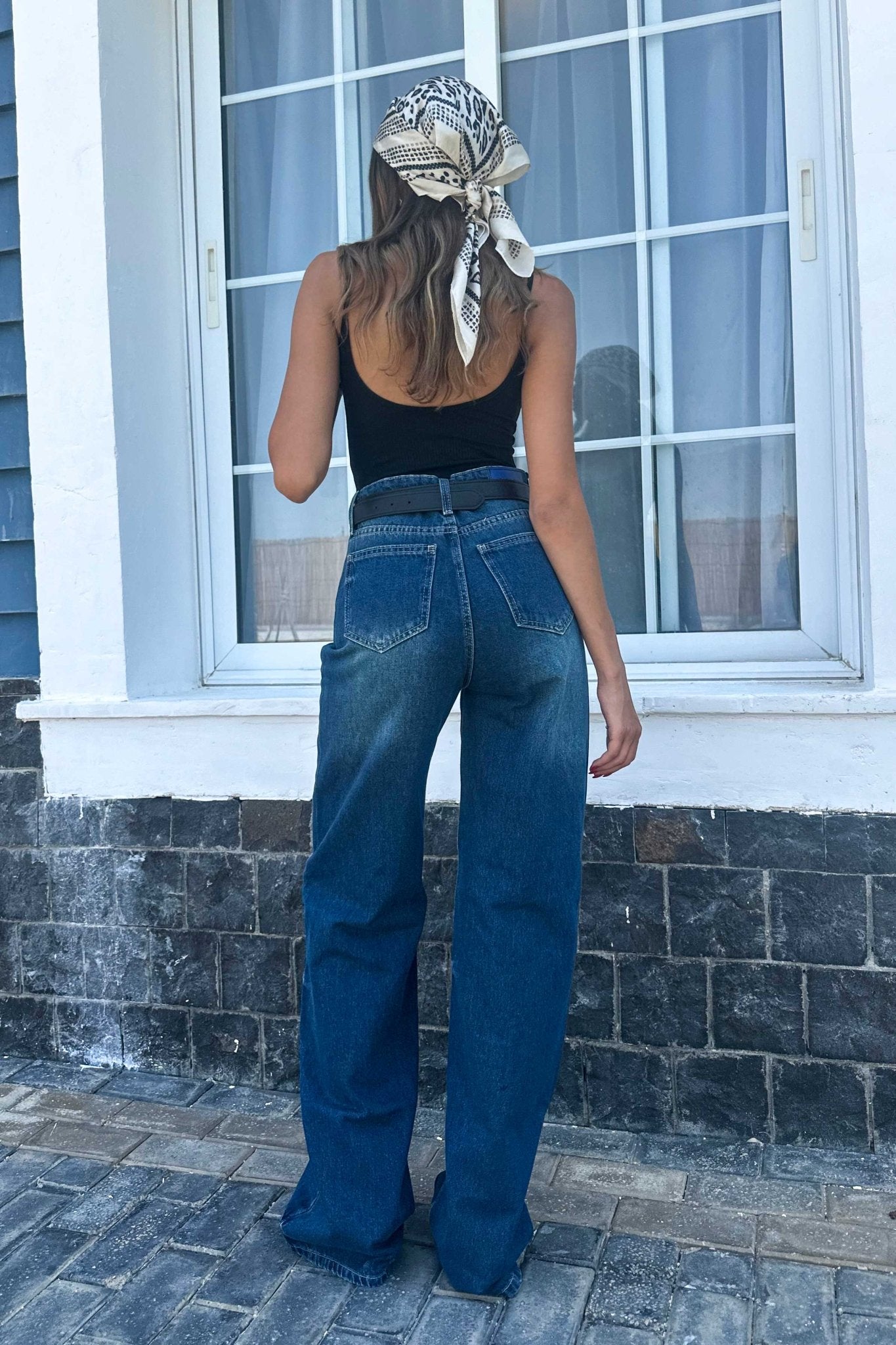 Baggy - High-Waist Deep Vintage Green Jeans Baggy CIZARO - Cizaro Jeans