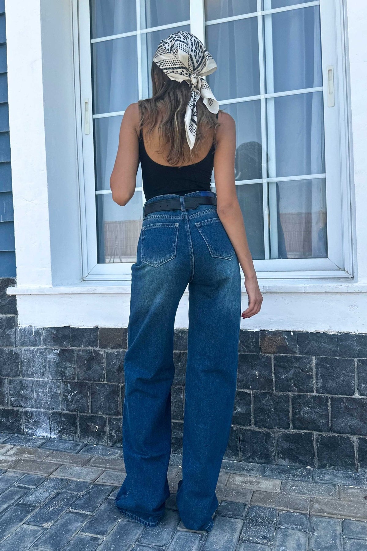 Baggy - High-Waist Deep Vintage Green Jeans Baggy CIZARO - Cizaro Jeans
