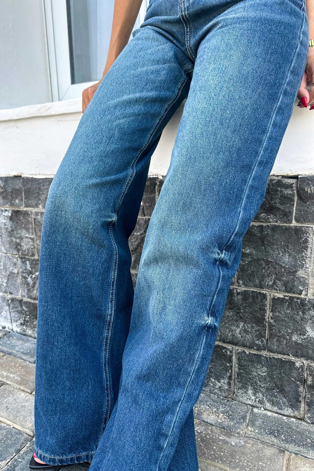Baggy - High-Waist Deep Vintage Green Jeans Baggy CIZARO - Cizaro Jeans