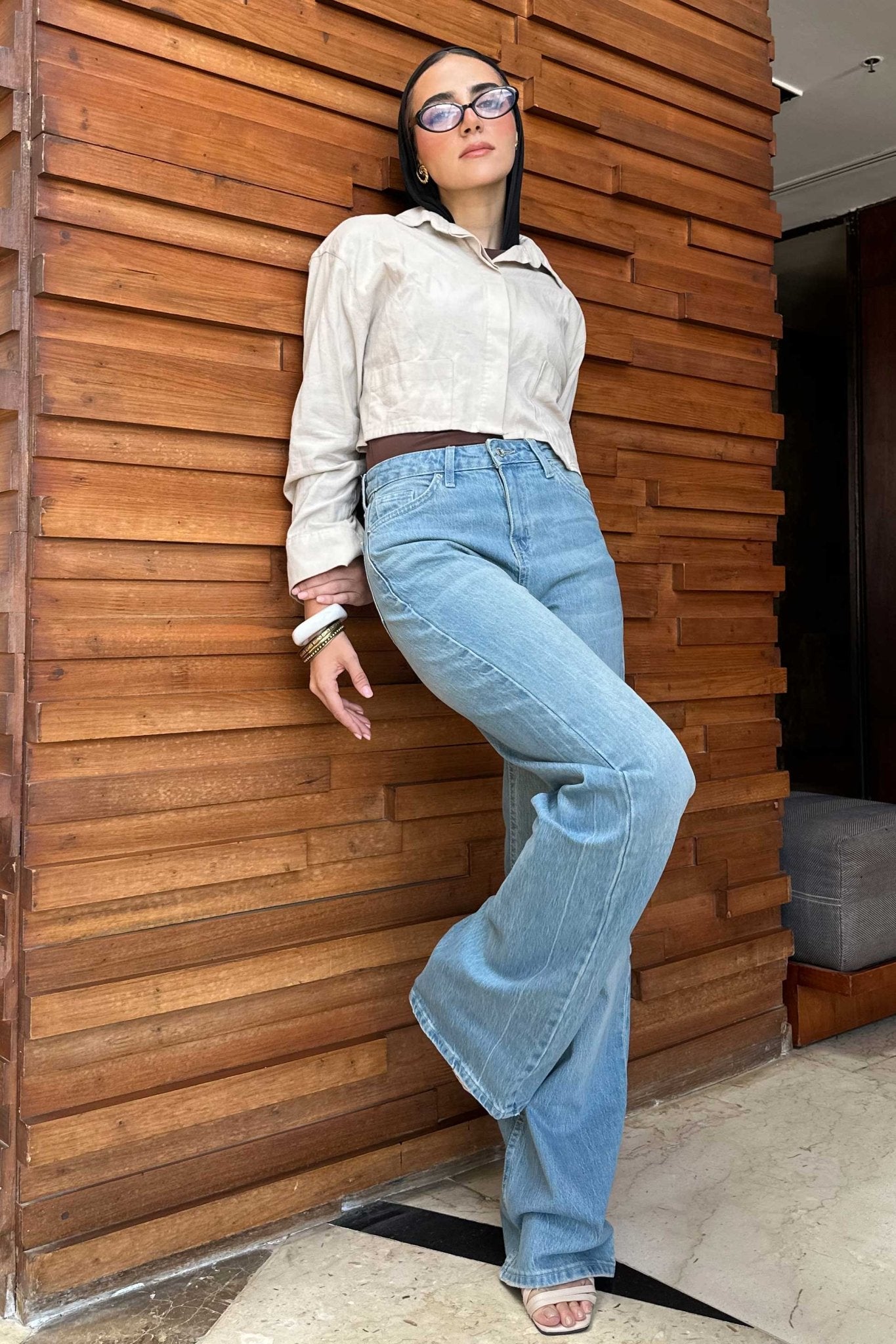 Ultra Comfort Baggy - High-Waist Light Med Vintage Blue Jeans ultra comfort baggy CIZARO - Cizaro Jeans