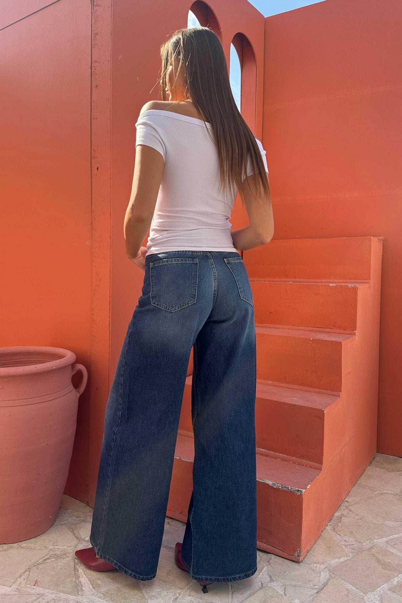 Loose Baggy – Mid Rise Faded Vintage Blue Jeans Baggy CIZARO - Cizaro Jeans