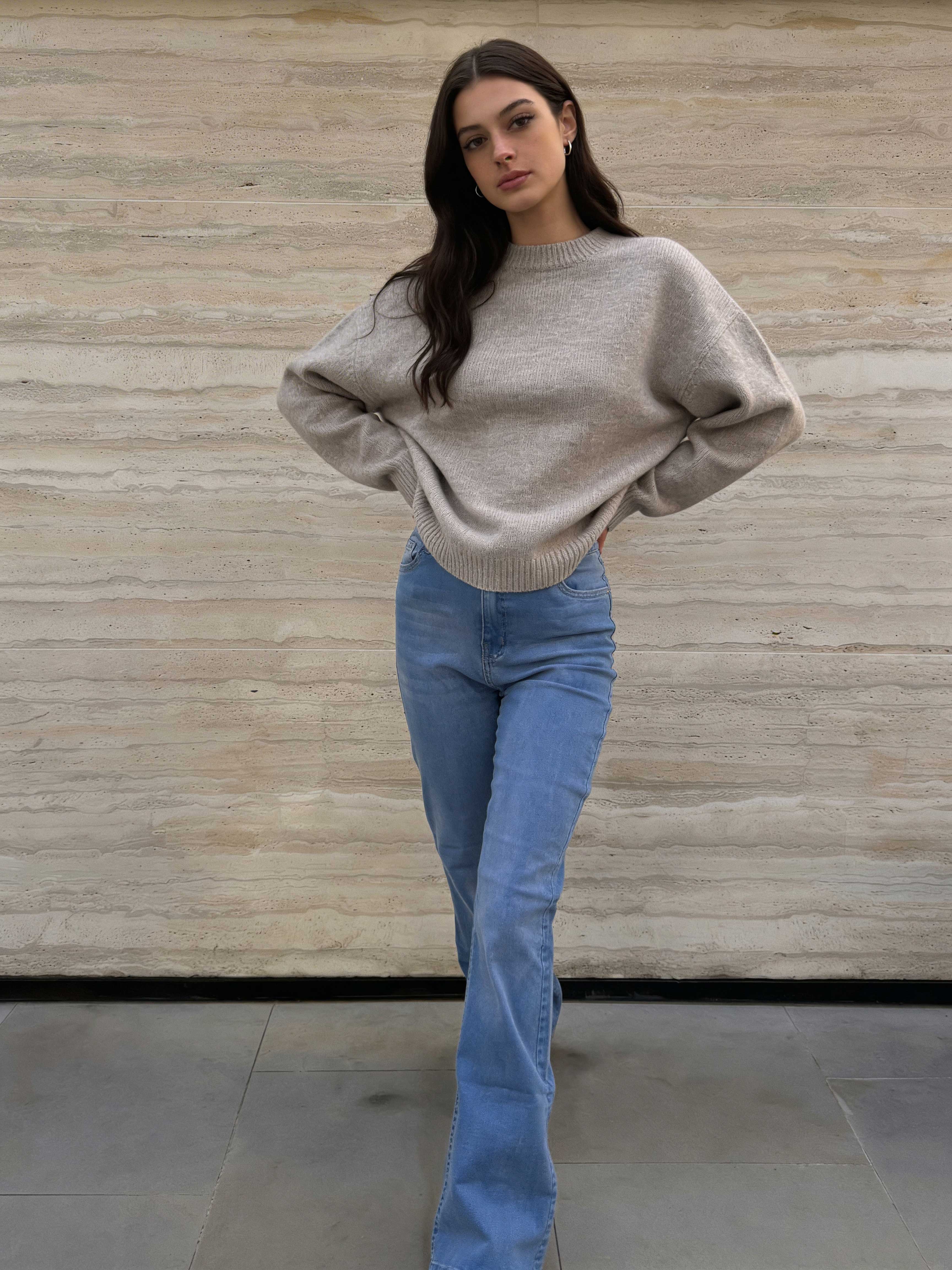 Flare – High-Waist Light Blue Jeans Flare CIZARO - Cizaro Jeans