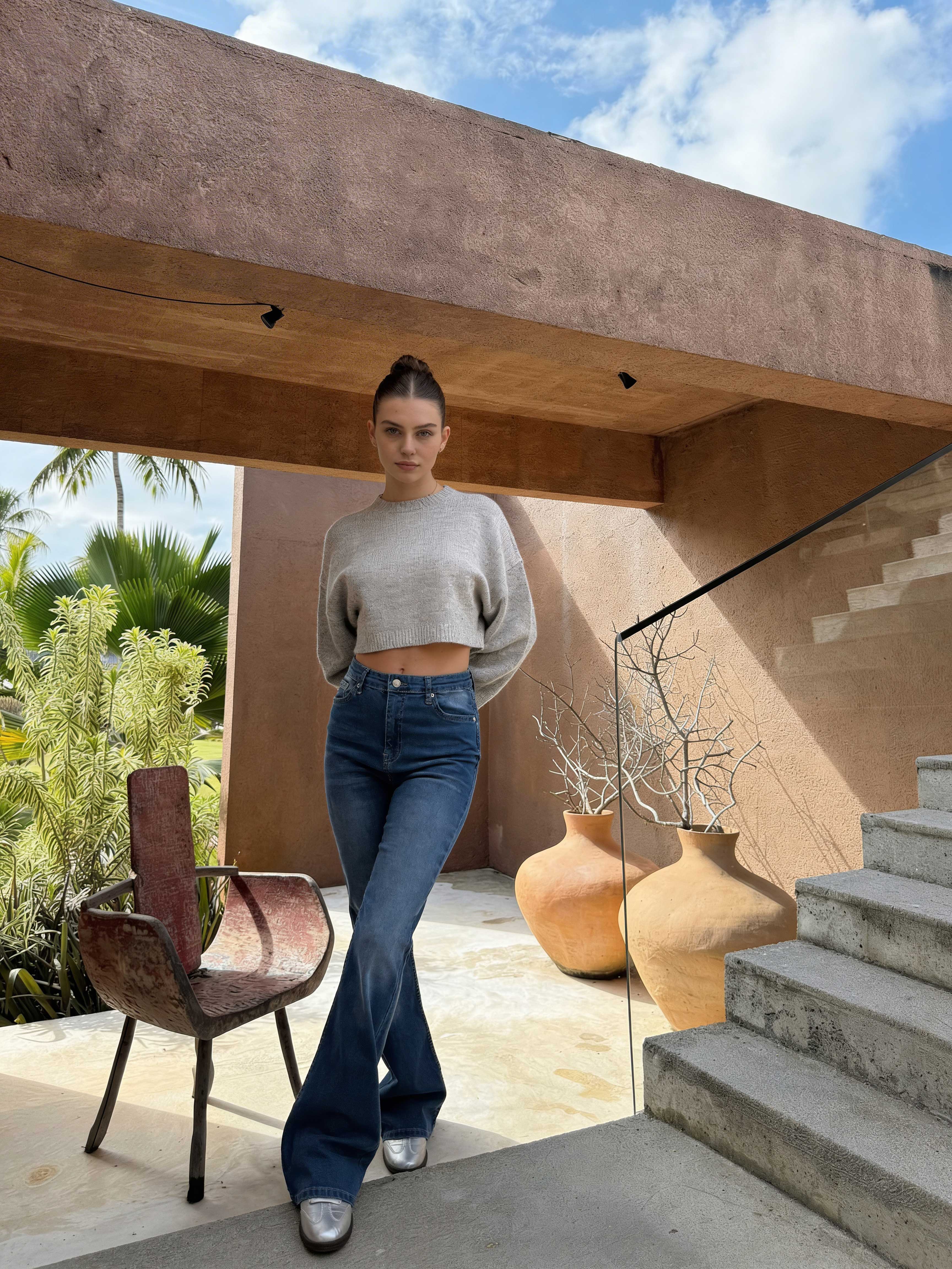 Flare – High-Waist Mid Blue Jeans