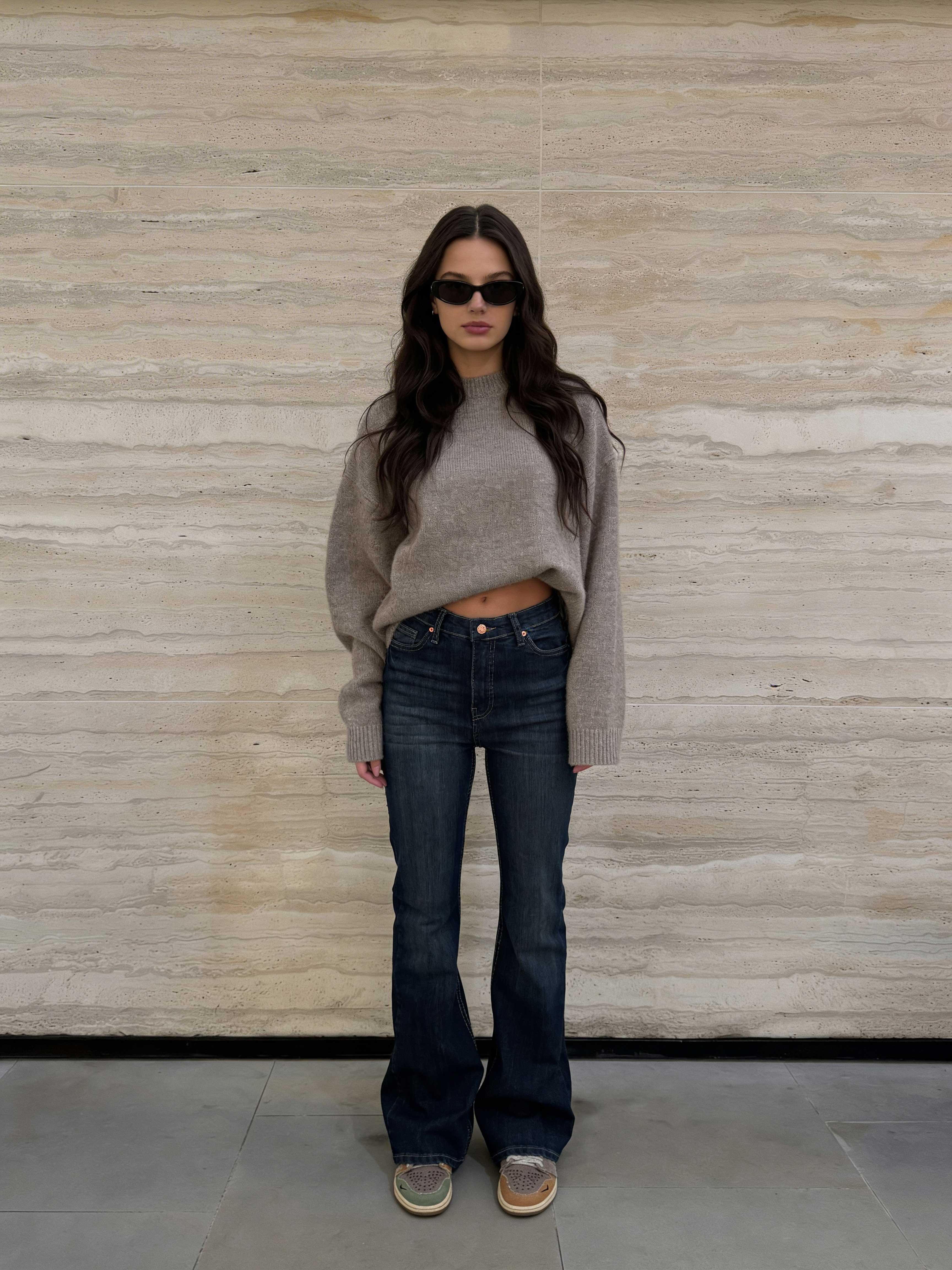 Flare High waist Deep vintage blue jeans Flare CIZARO - Cizaro Jeans