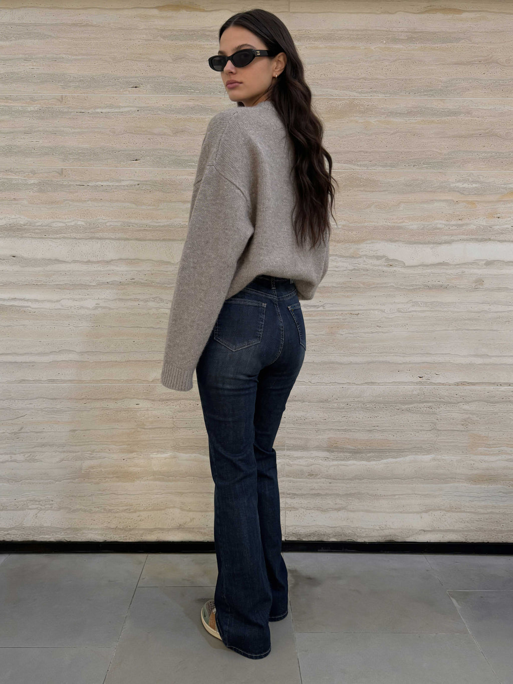 Flare High waist Deep vintage blue jeans Flare CIZARO - Cizaro Jeans