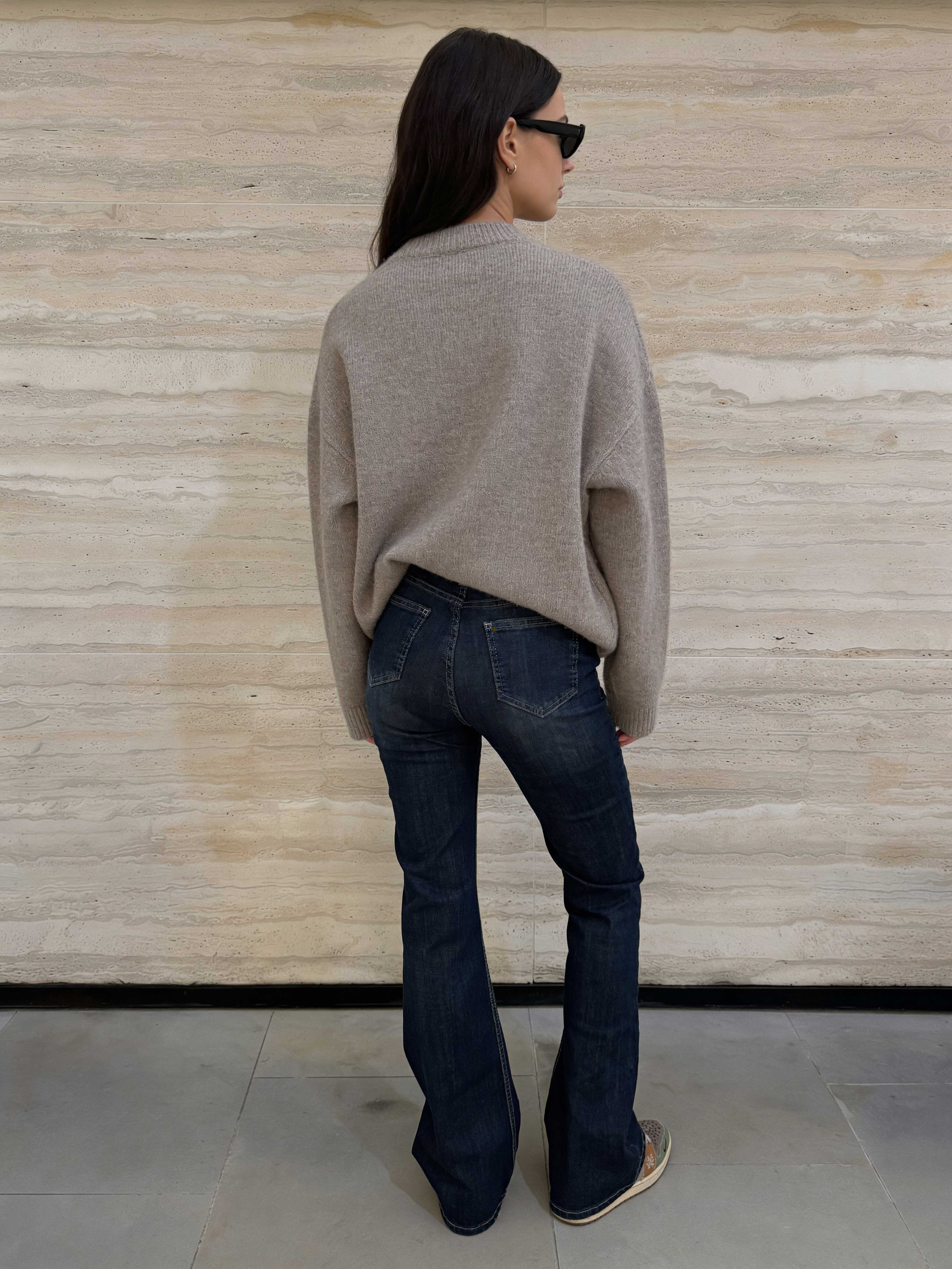 Flare High waist Deep vintage blue jeans Flare CIZARO - Cizaro Jeans