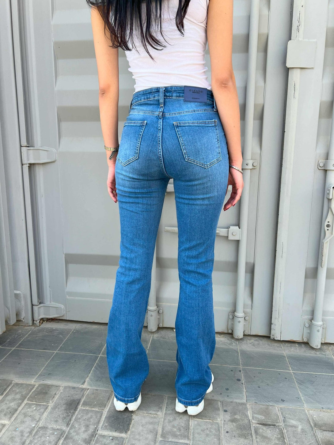 Flare - Medium Blue Flared CIZARO    - Cizaro Jeans