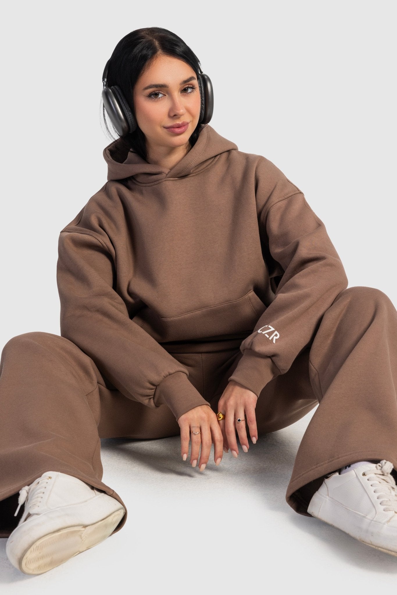Oversized Hoodie – Stone Brown