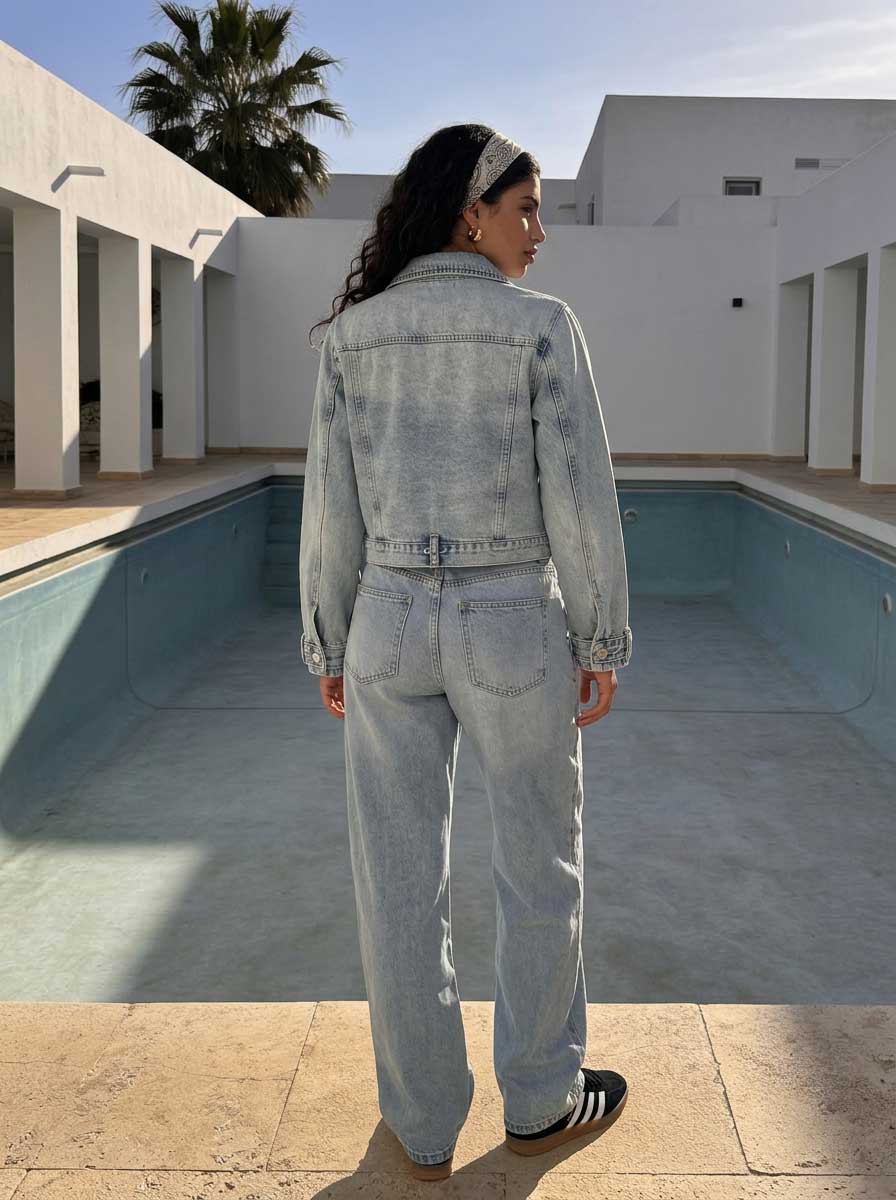Denim Edge Cropped Jacket