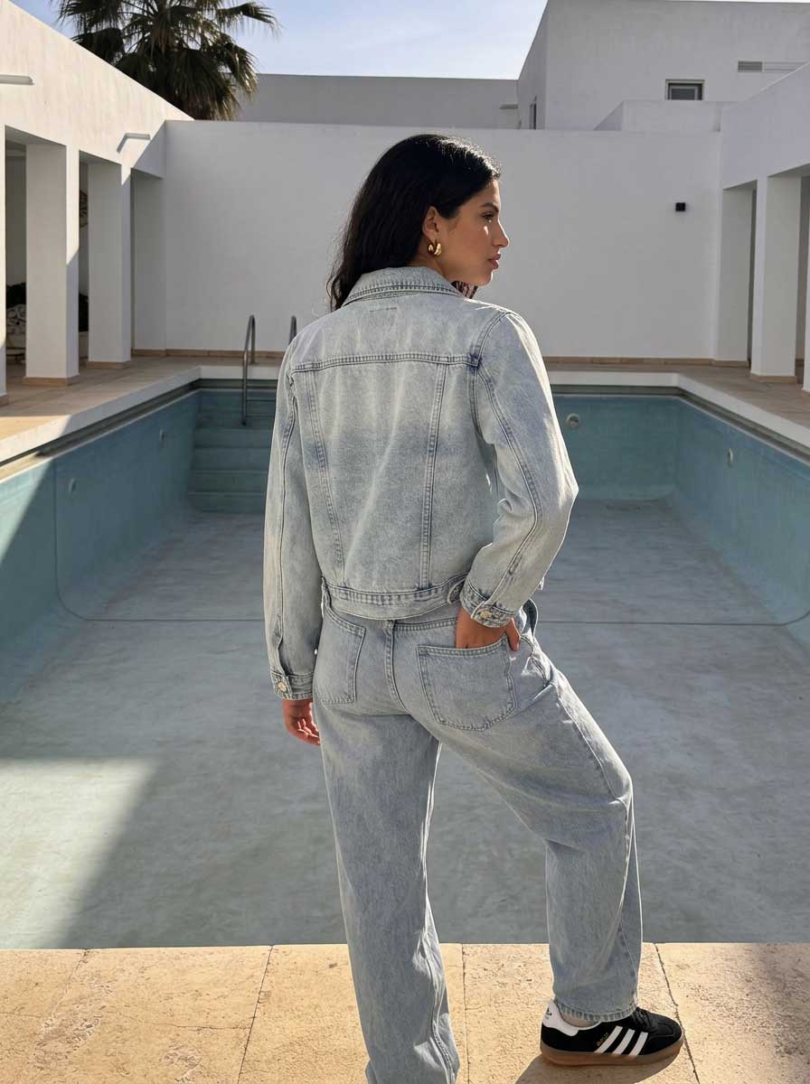 Denim Edge Cropped Jacket