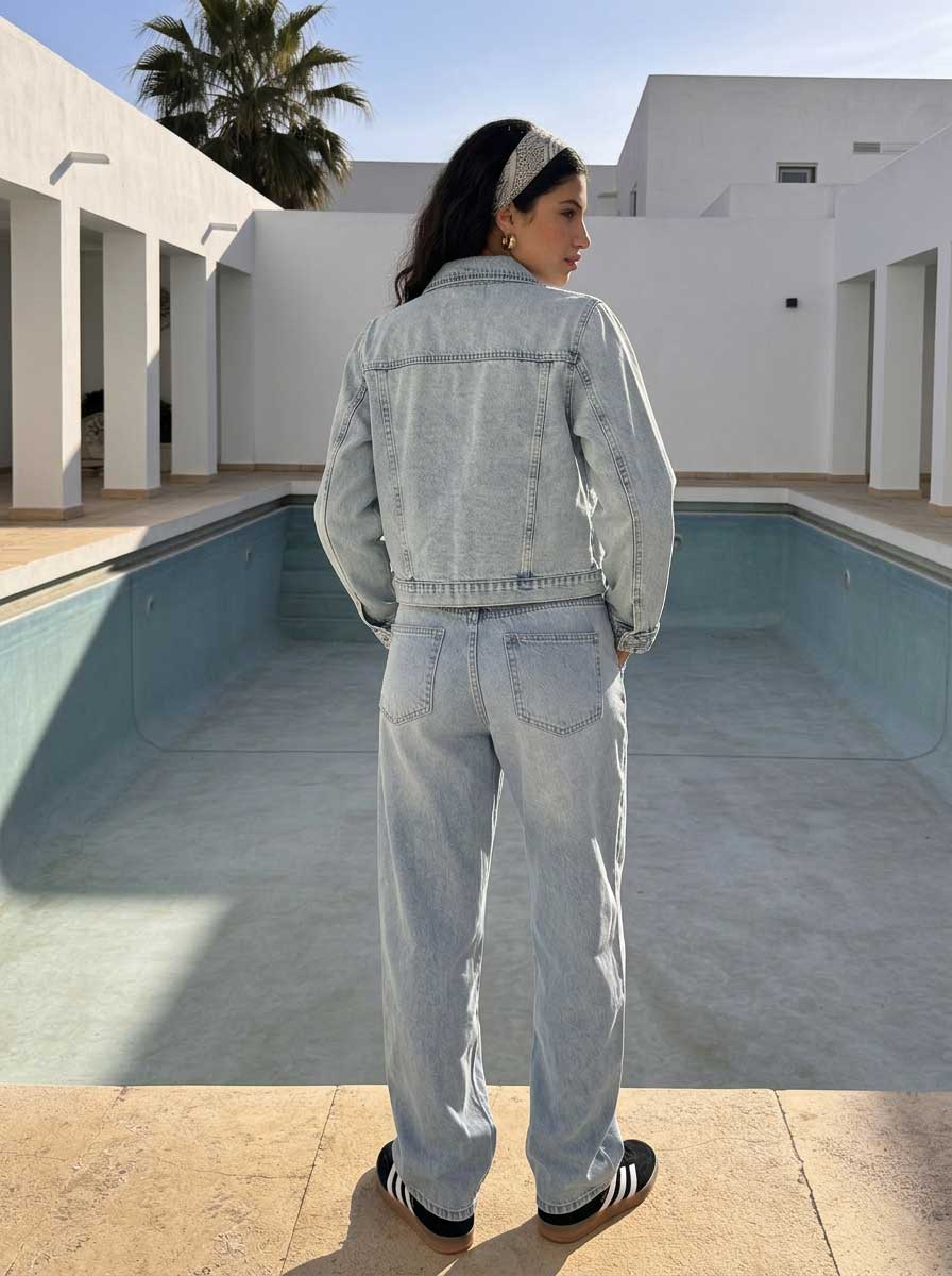 Denim Edge Cropped Jacket