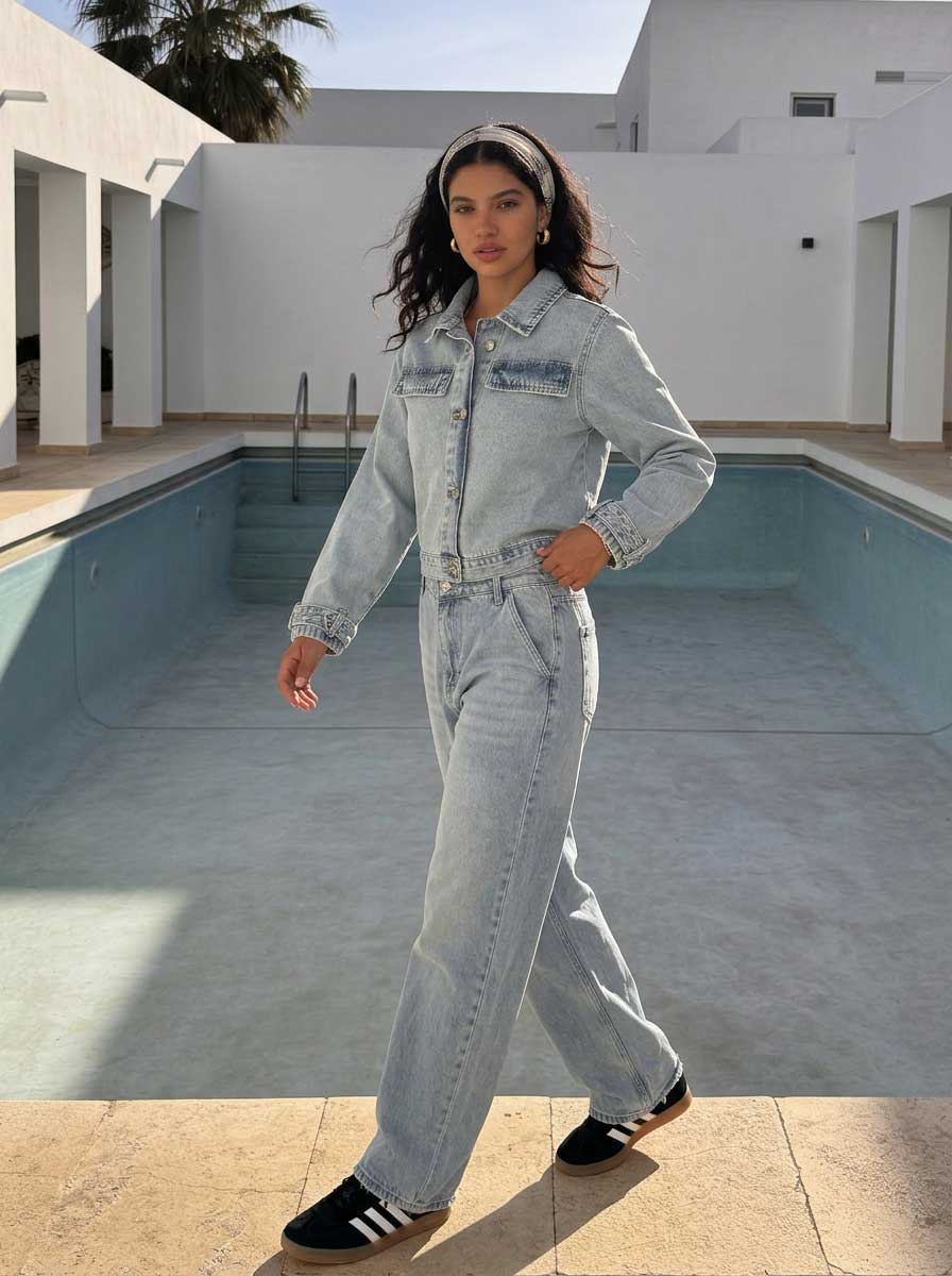 Denim Edge Cropped Jacket