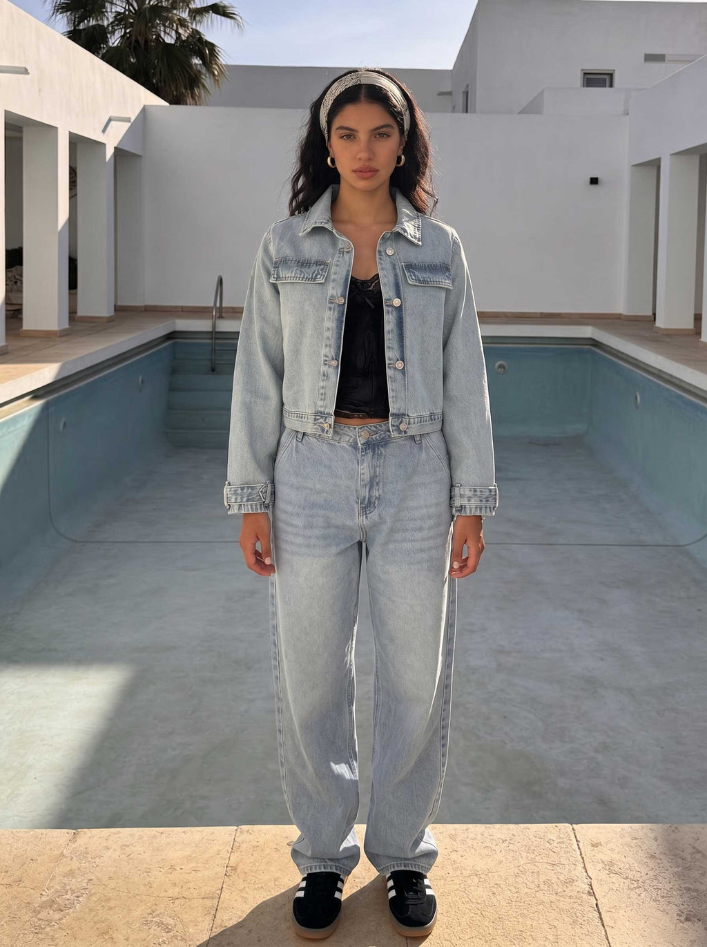 Denim Edge Cropped Jacket