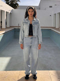 Denim Edge Cropped Jacket