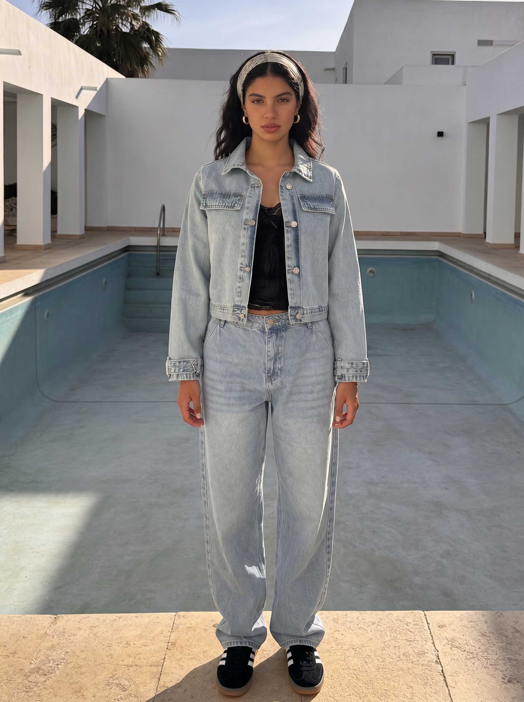 Denim Edge Cropped Jacket