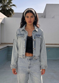 Denim Edge Cropped Jacket Croped jacket CIZARO - Cizaro Jeans