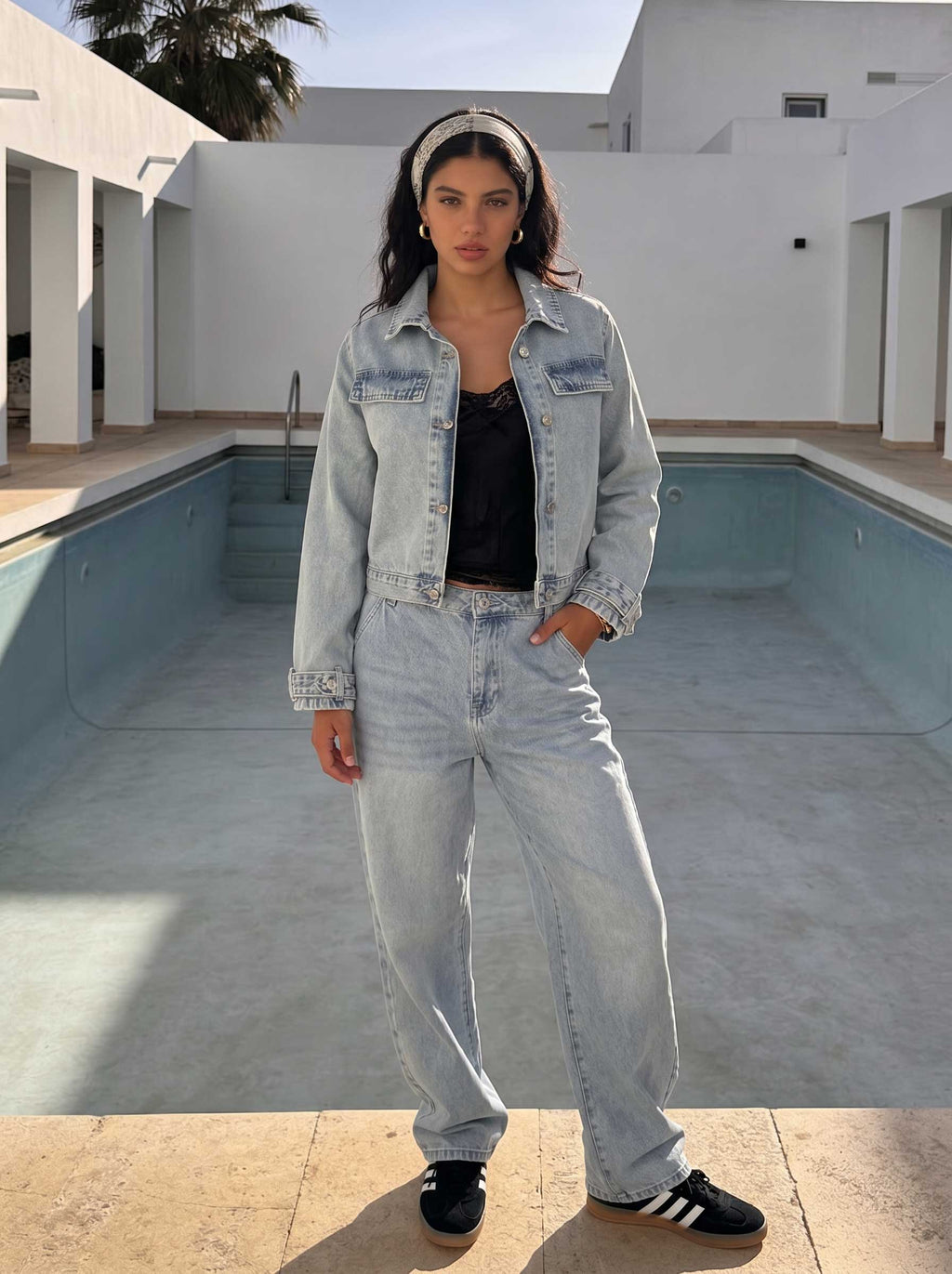 Denim Edge Cropped Jacket