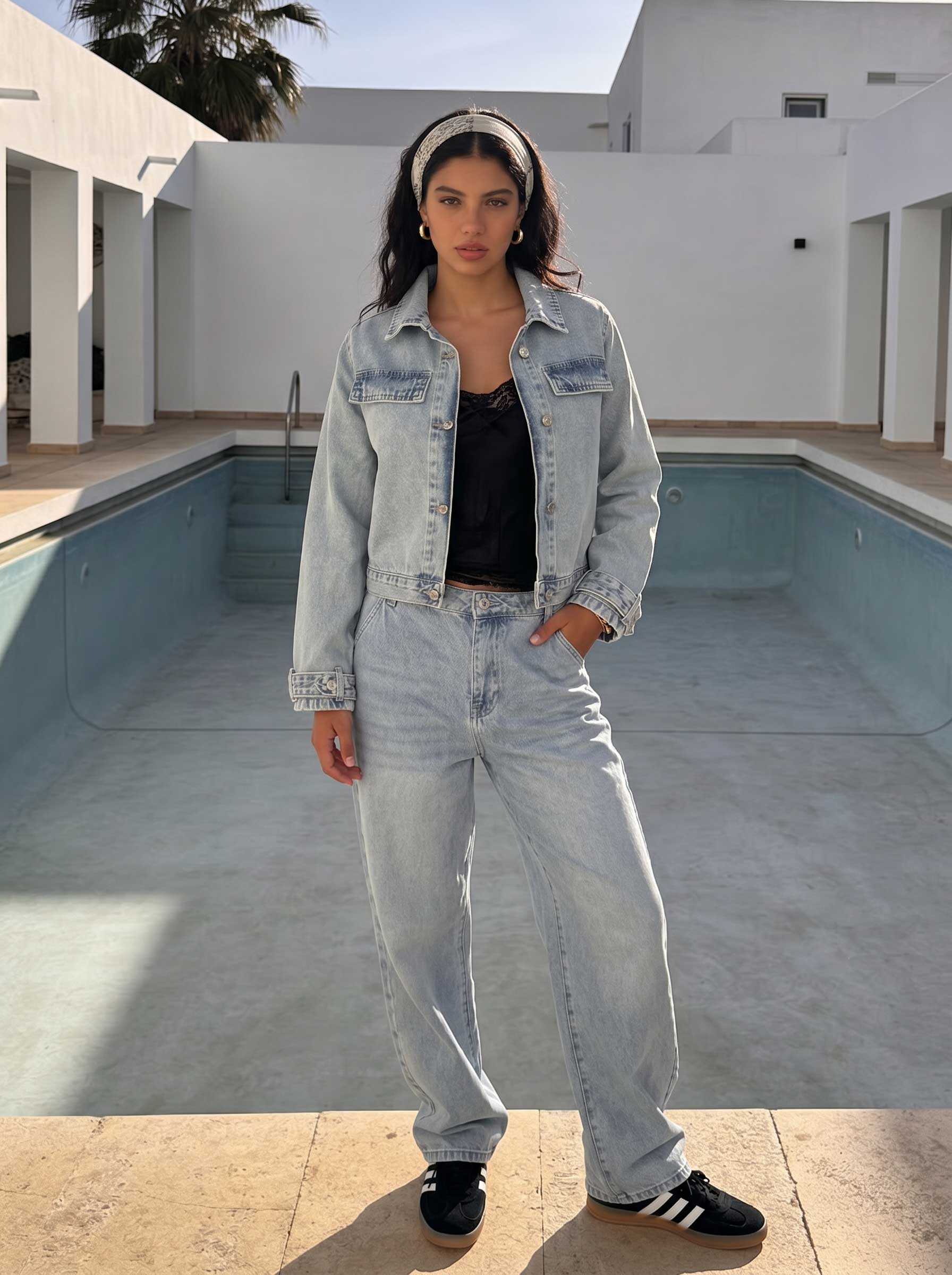 Denim Edge Cropped Jacket