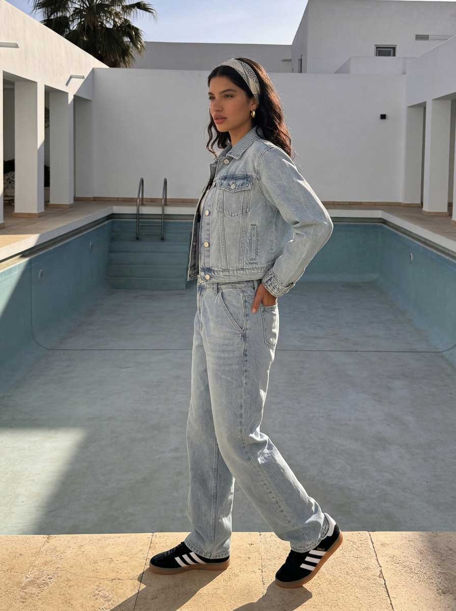 Denim Edge Cropped Jacket