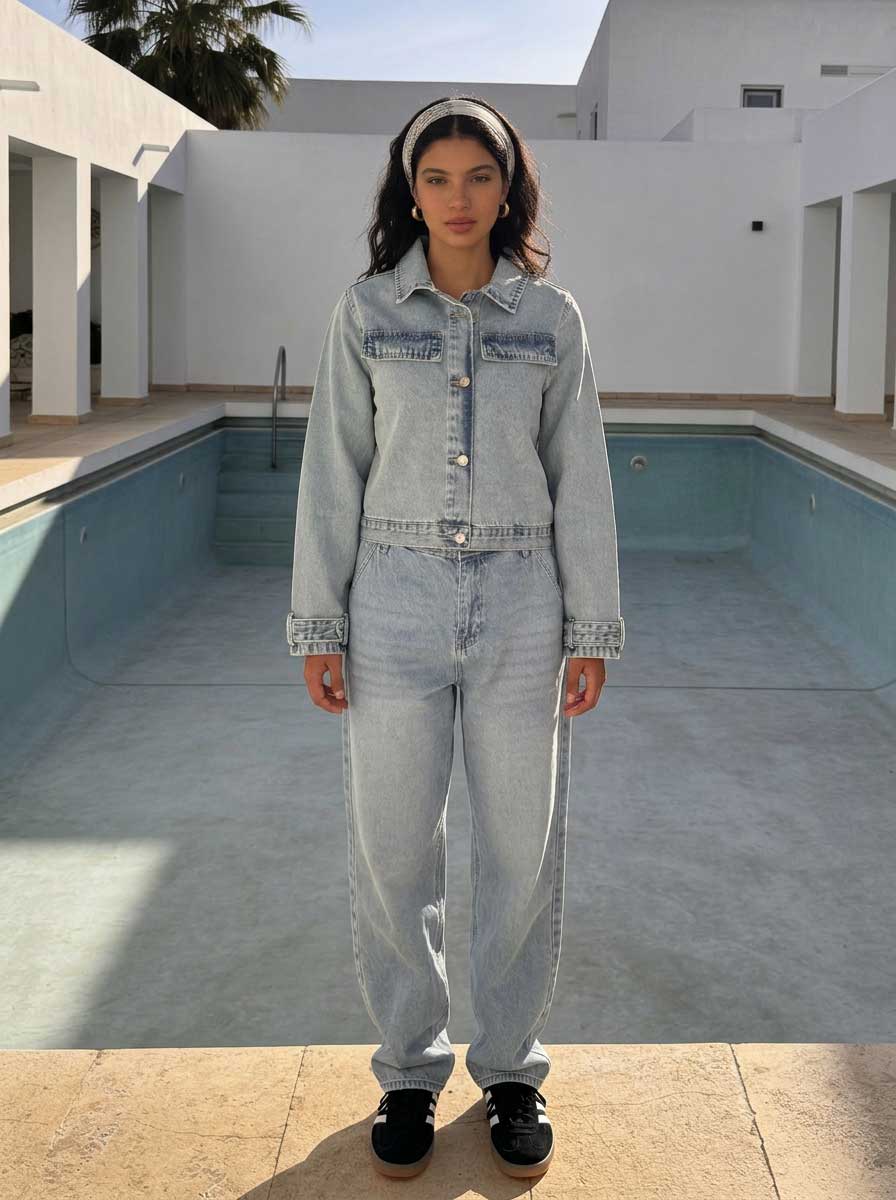 Denim Edge Cropped Jacket