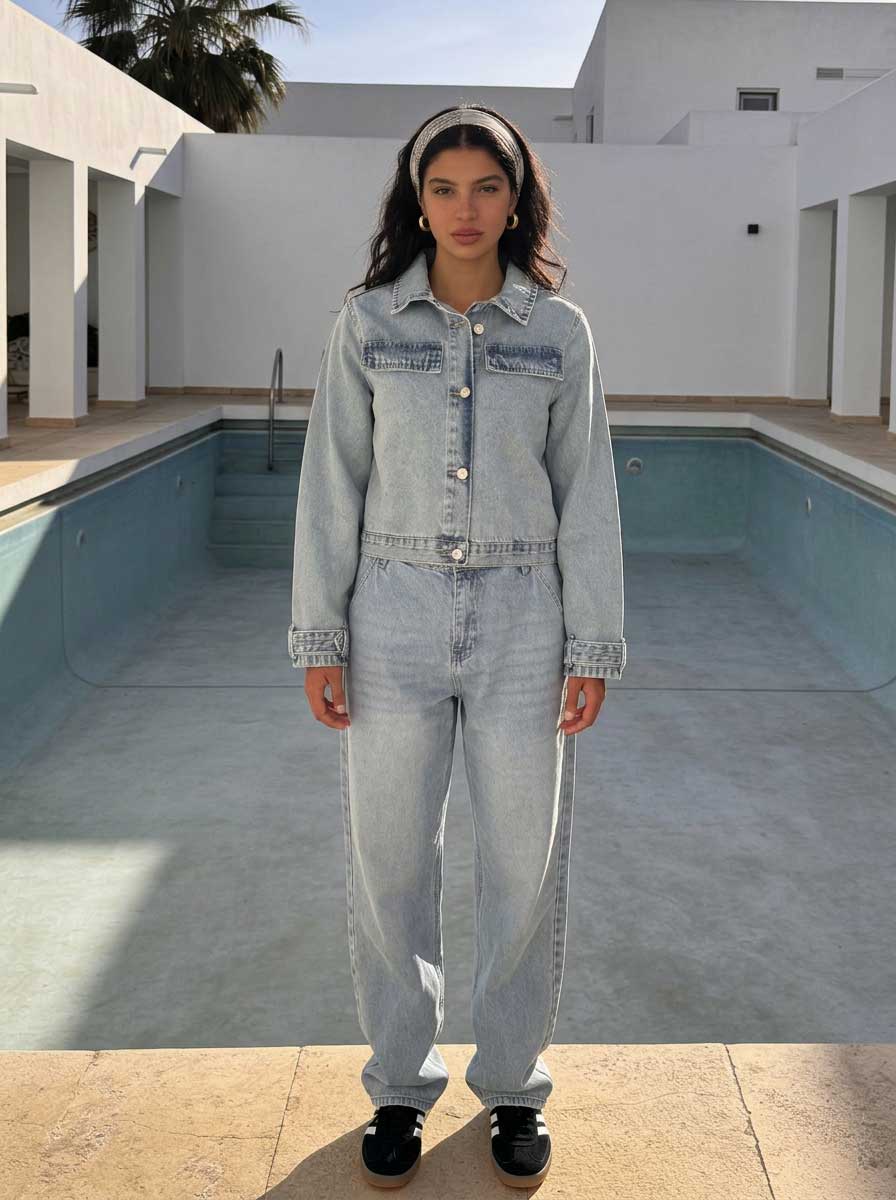 Denim Edge Cropped Jacket
