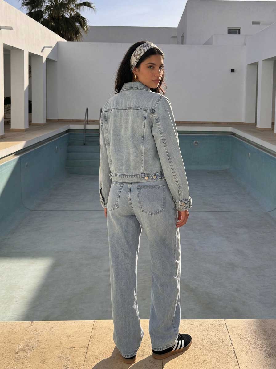 Denim Edge Cropped Jacket