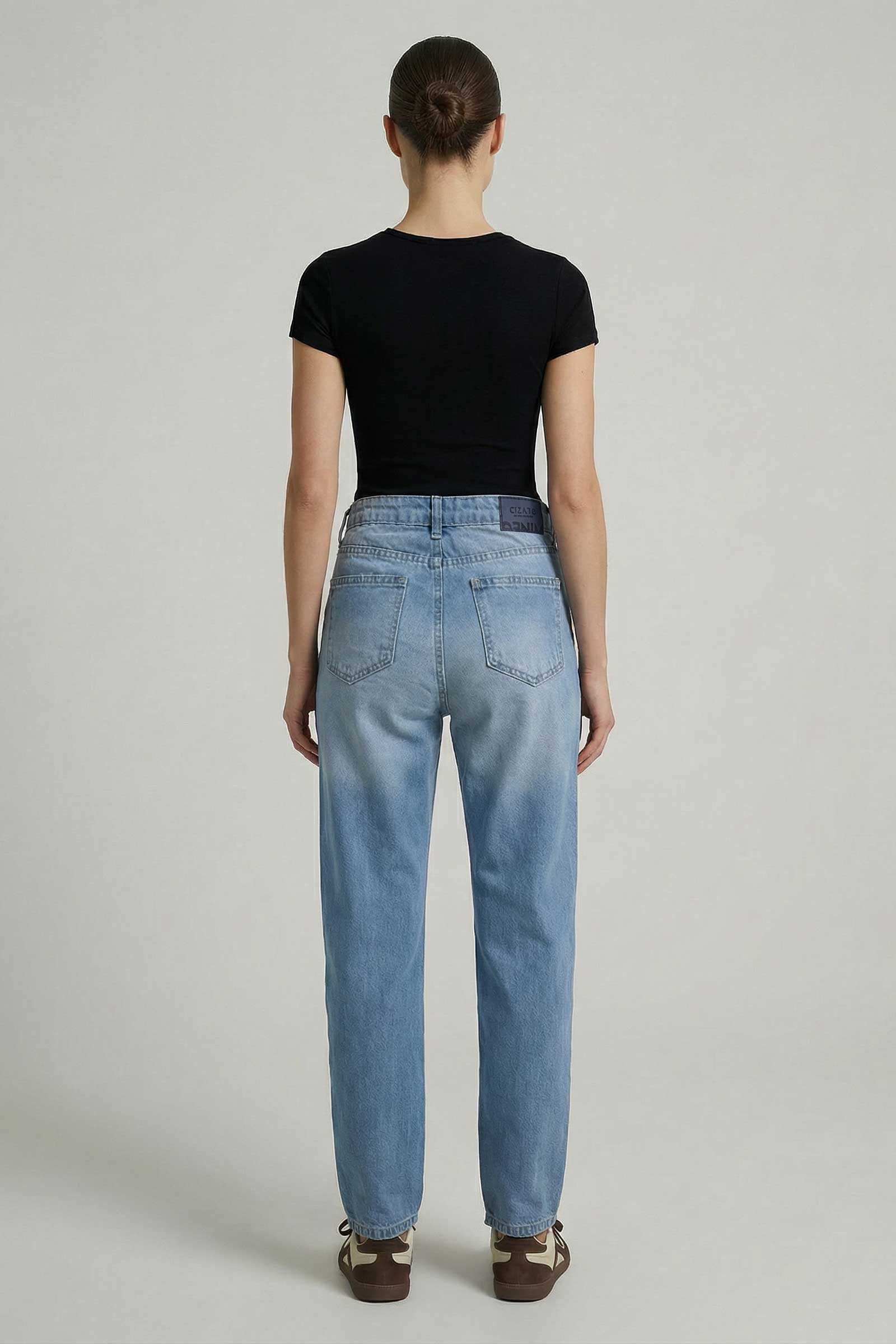 Mom Fit – High-Waist Bright Blue Jeans Mom fit CIZARO - Cizaro Jeans