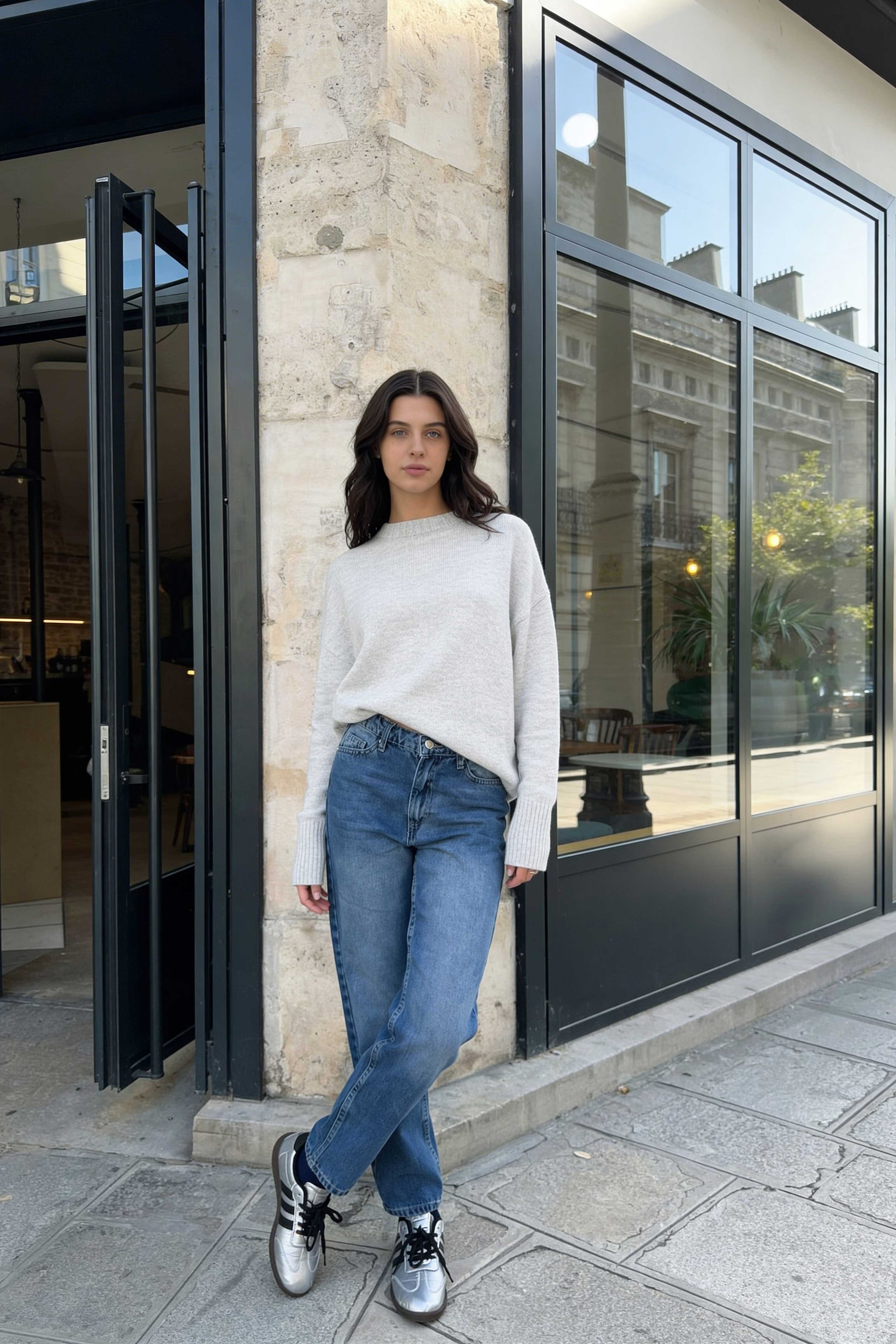 Mom-Fit – High-Waist Mid Blue Jeans Mom Fit CIZARO - Cizaro Jeans