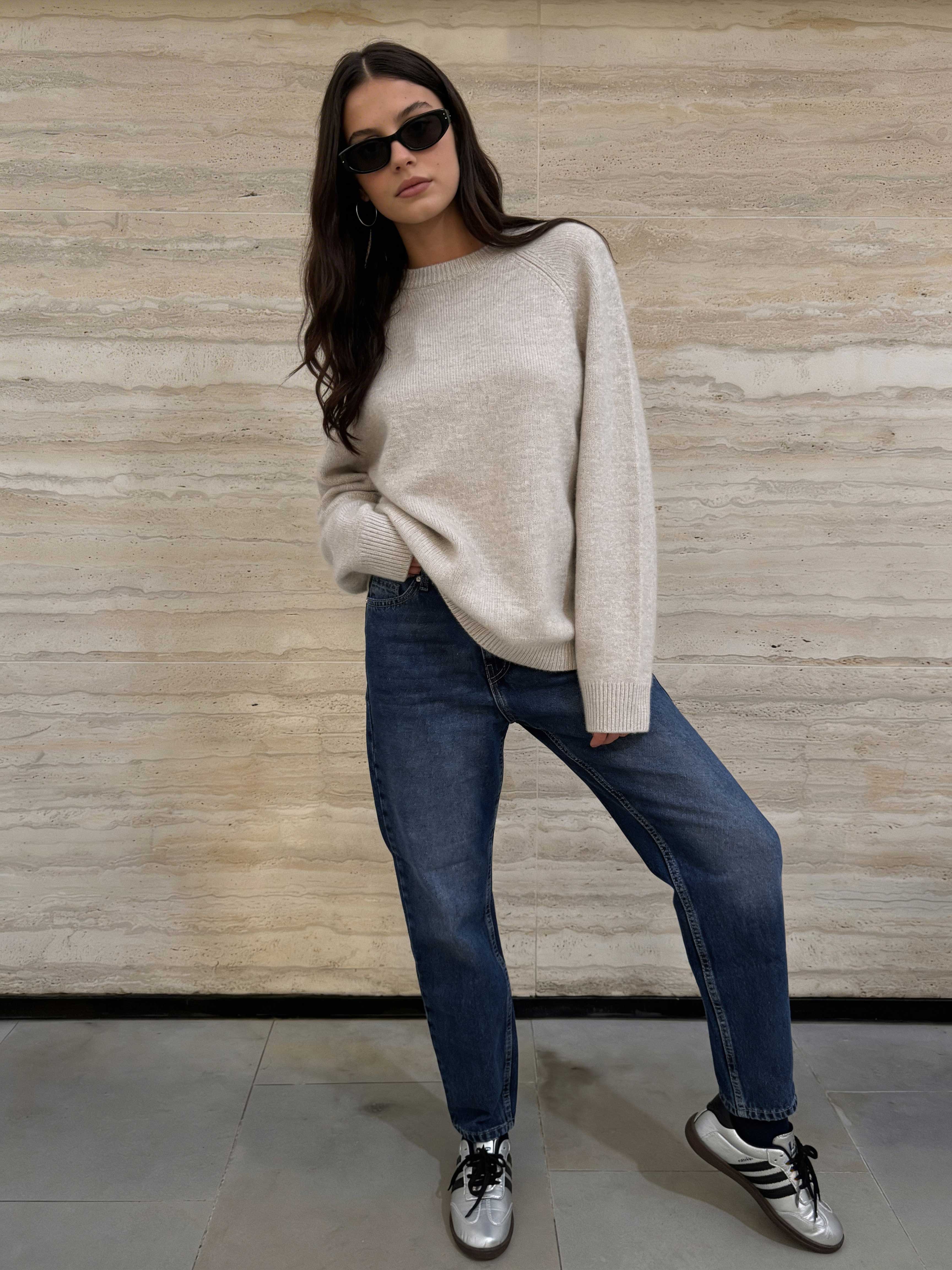 Mom-Fit – High-Waist Washed Blue Jeans Mom jeans CIZARO - Cizaro Jeans