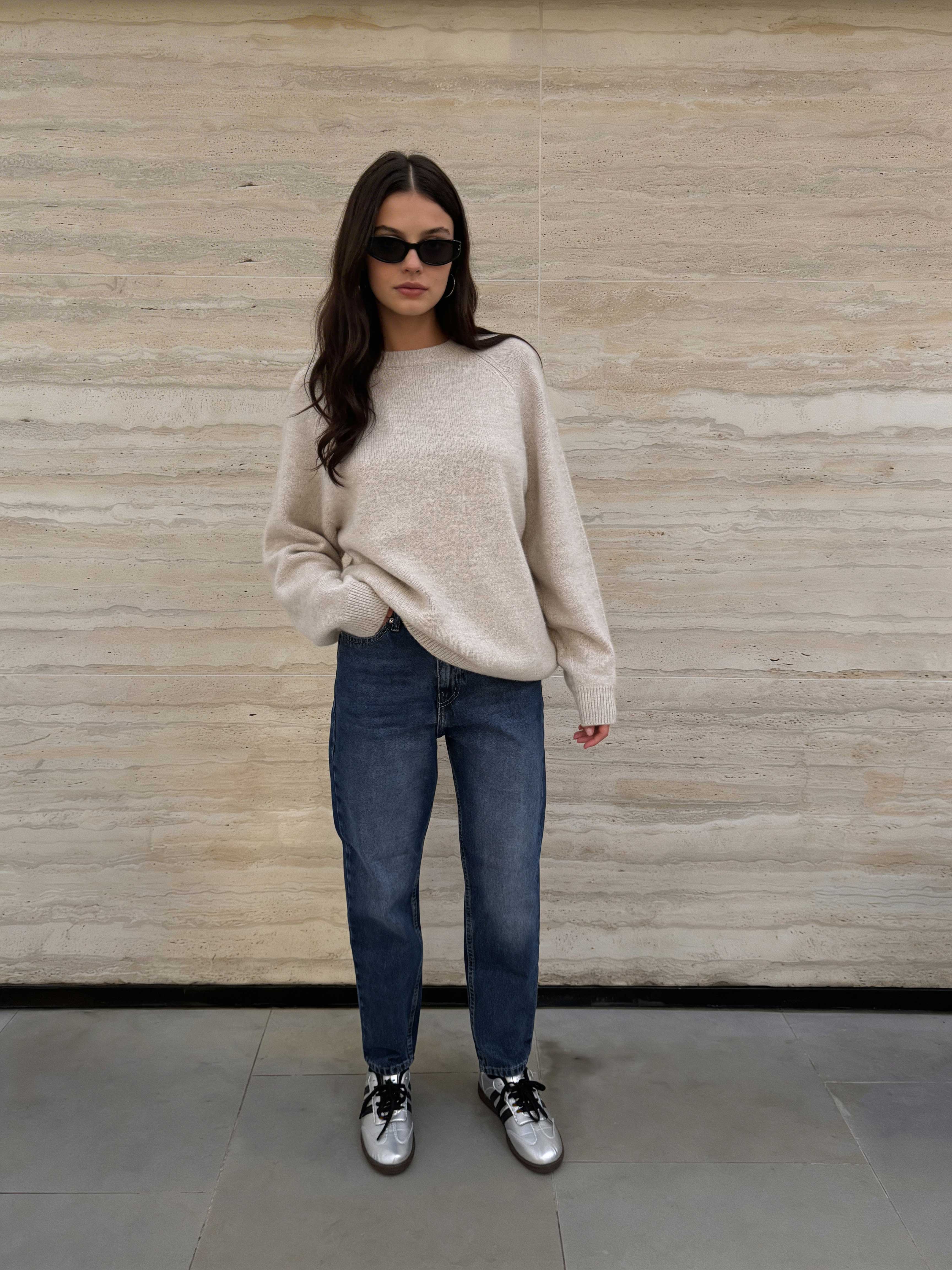 Mom-Fit – High-Waist Washed Blue Jeans Mom jeans CIZARO - Cizaro Jeans