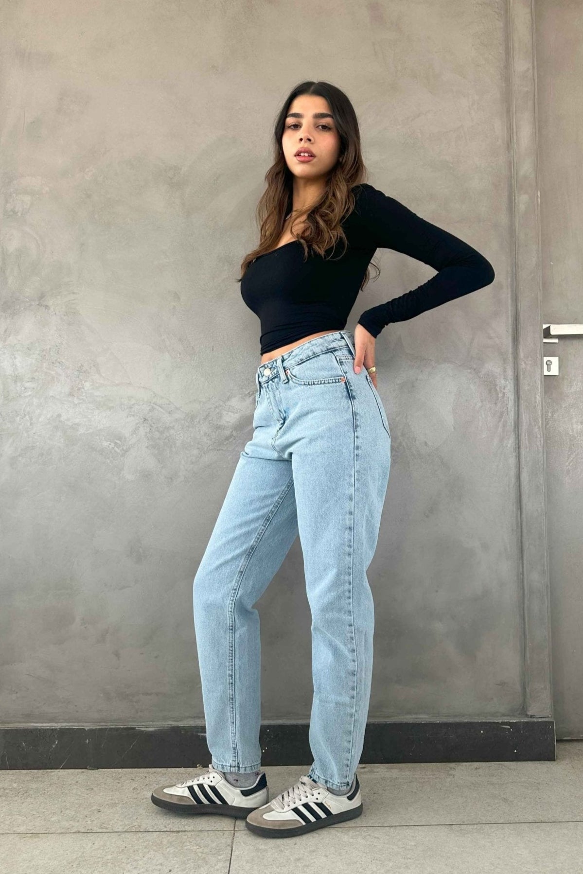 Mom-fit - Light Blue Mom Jeans CIZARO - Cizaro Jeans