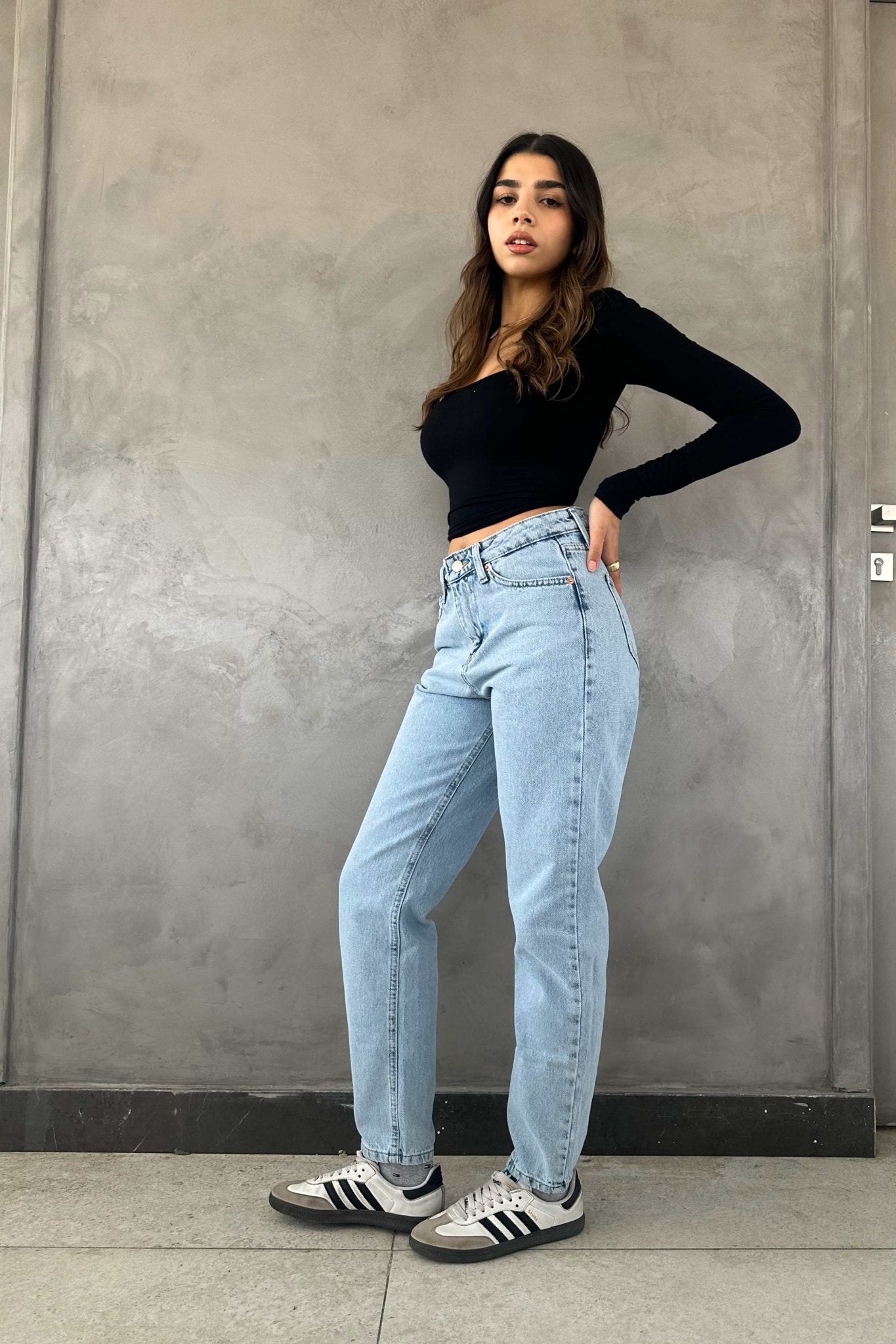 Mom-fit - Light Blue Mom Jeans CIZARO - Cizaro Jeans