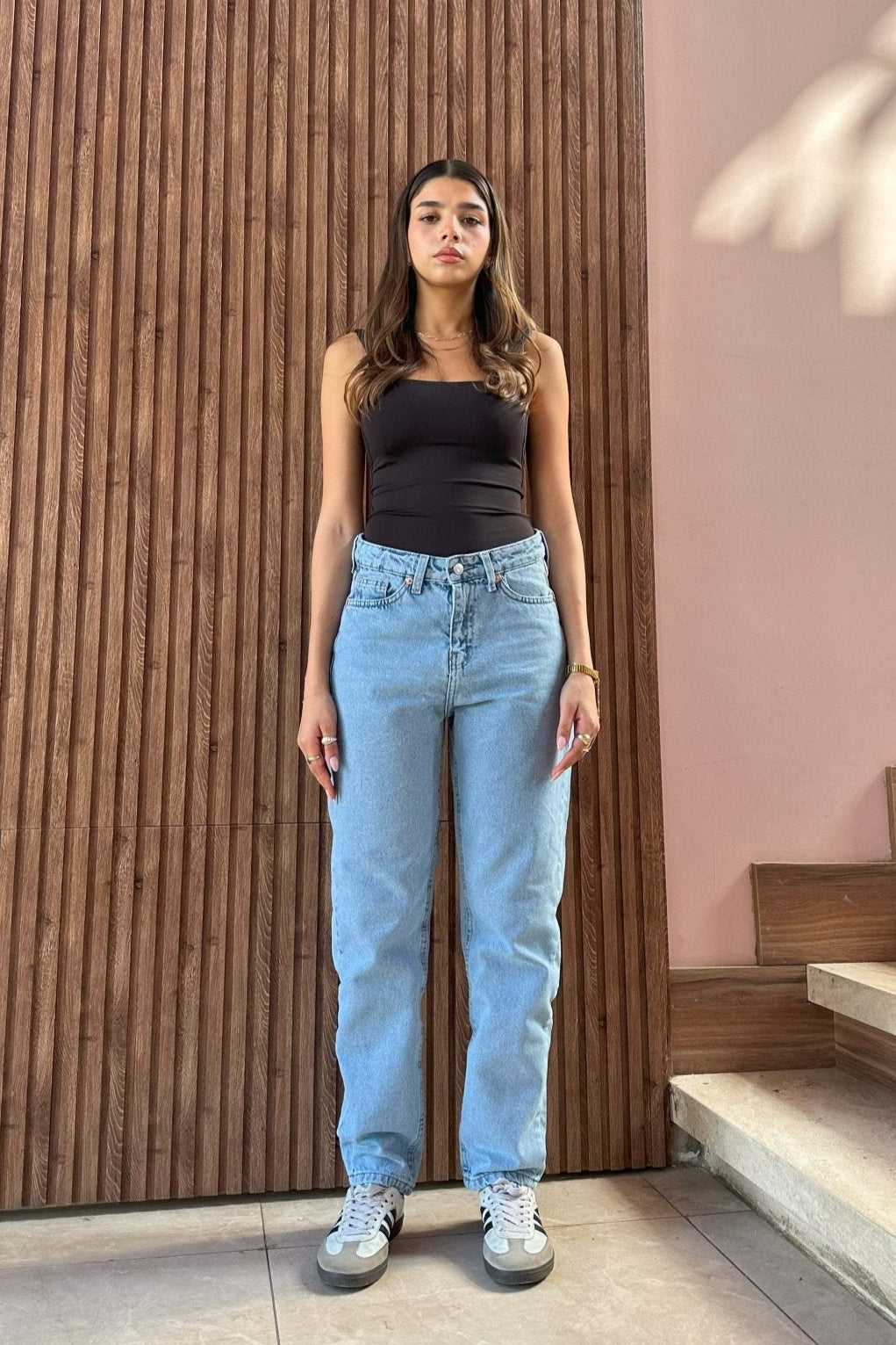 Mom Jeans - Washed light blue Mom Jeans CIZARO - Cizaro Jeans