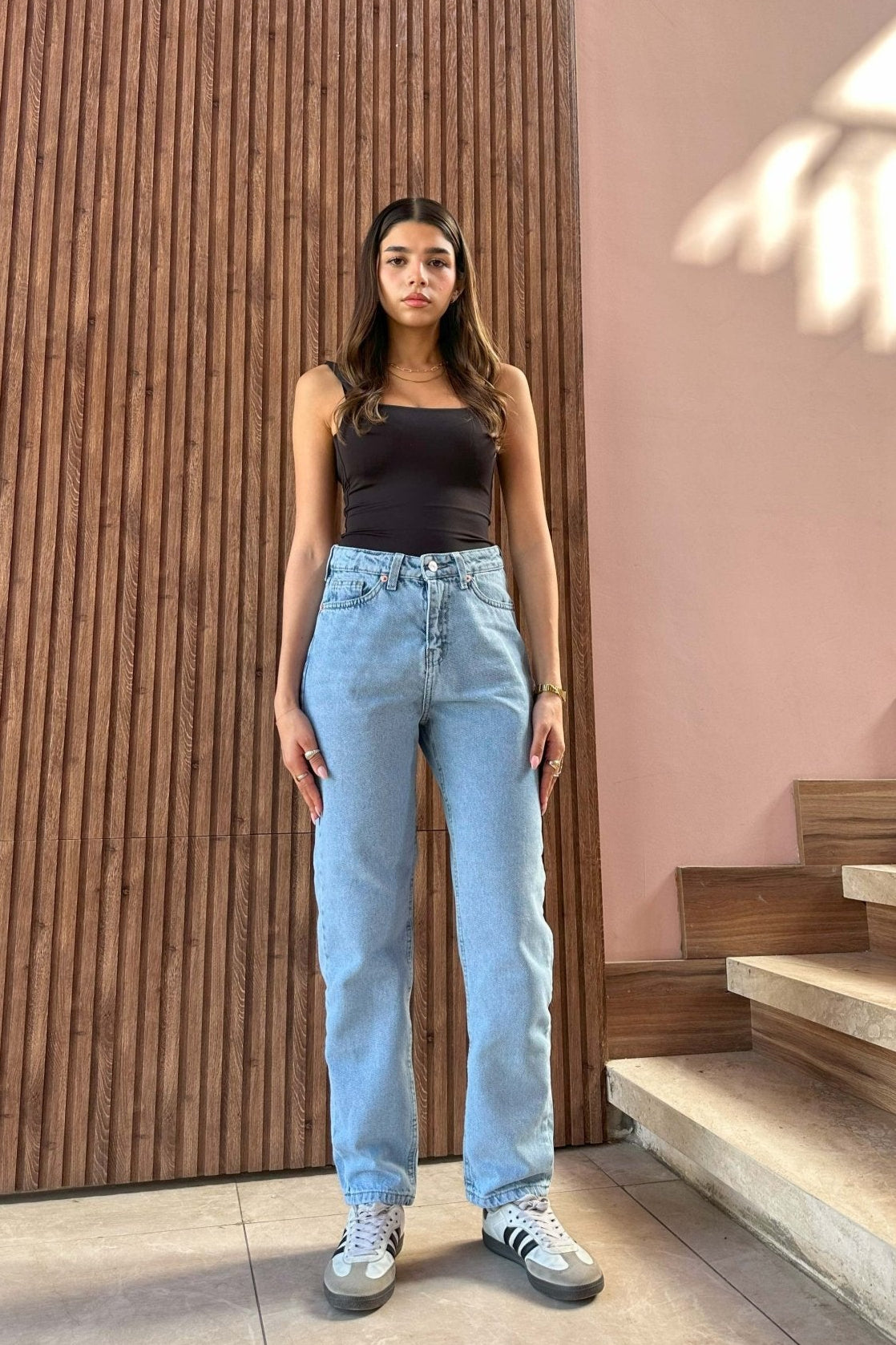 Mom Jeans - Washed light blue Mom Jeans CIZARO - Cizaro Jeans