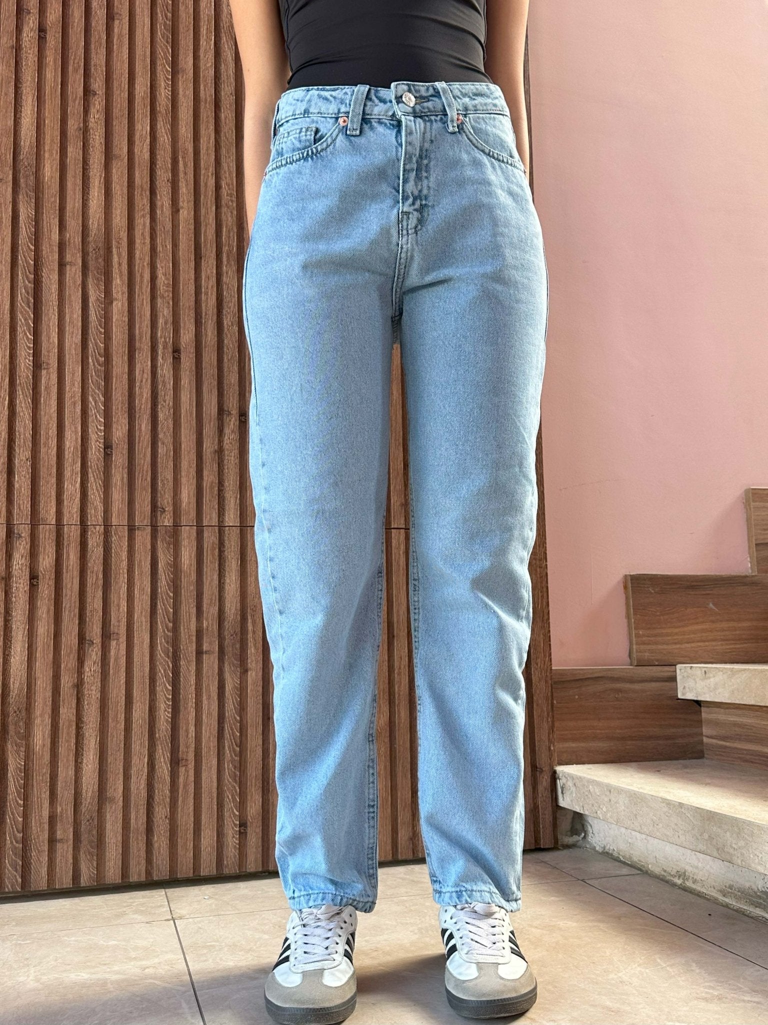 Mom Jeans - Washed light blue Mom Jeans CIZARO - Cizaro Jeans