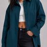 Oversized Poplin Shirt – Dark Teal
