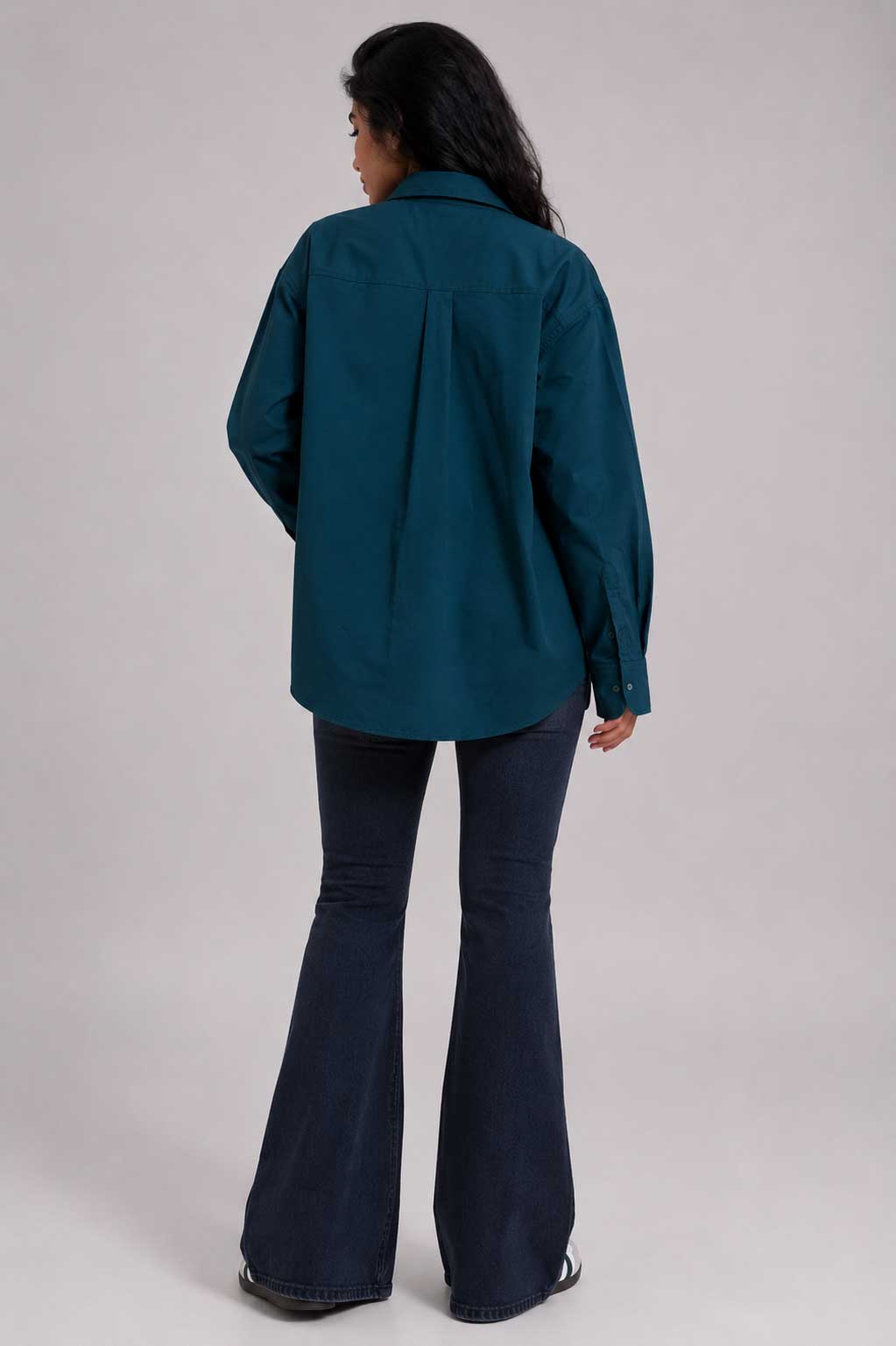 Oversized Poplin Shirt – Dark Teal Shirt CIZARO - Cizaro Jeans