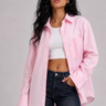 Oversized Poplin Shirt – Pink