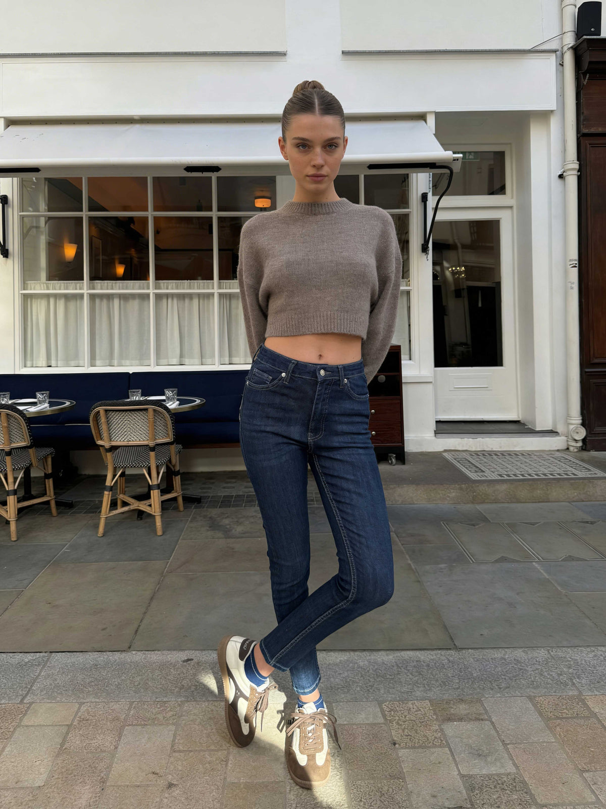 Skinny – High-Waist Dark Vintage Green Jeans Skinny CIZARO - Cizaro Jeans