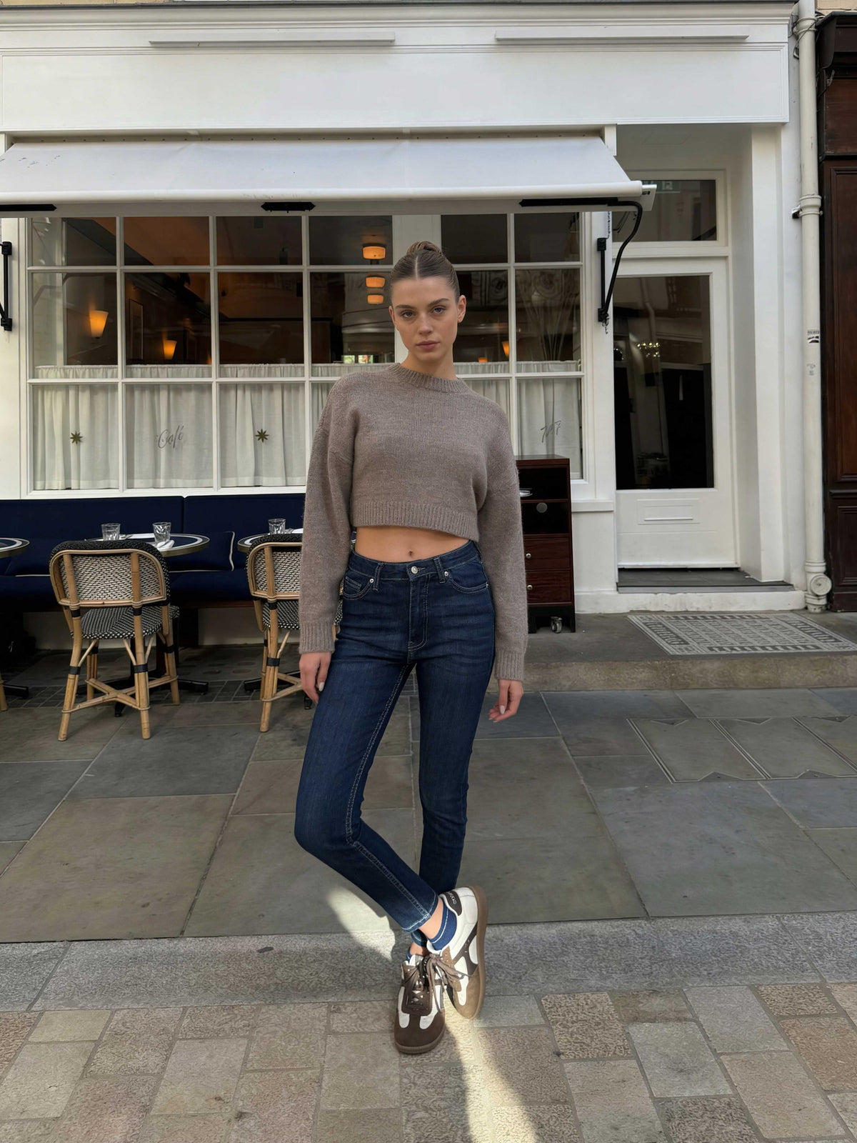 Skinny – High-Waist Dark Vintage Green Jeans Skinny CIZARO - Cizaro Jeans