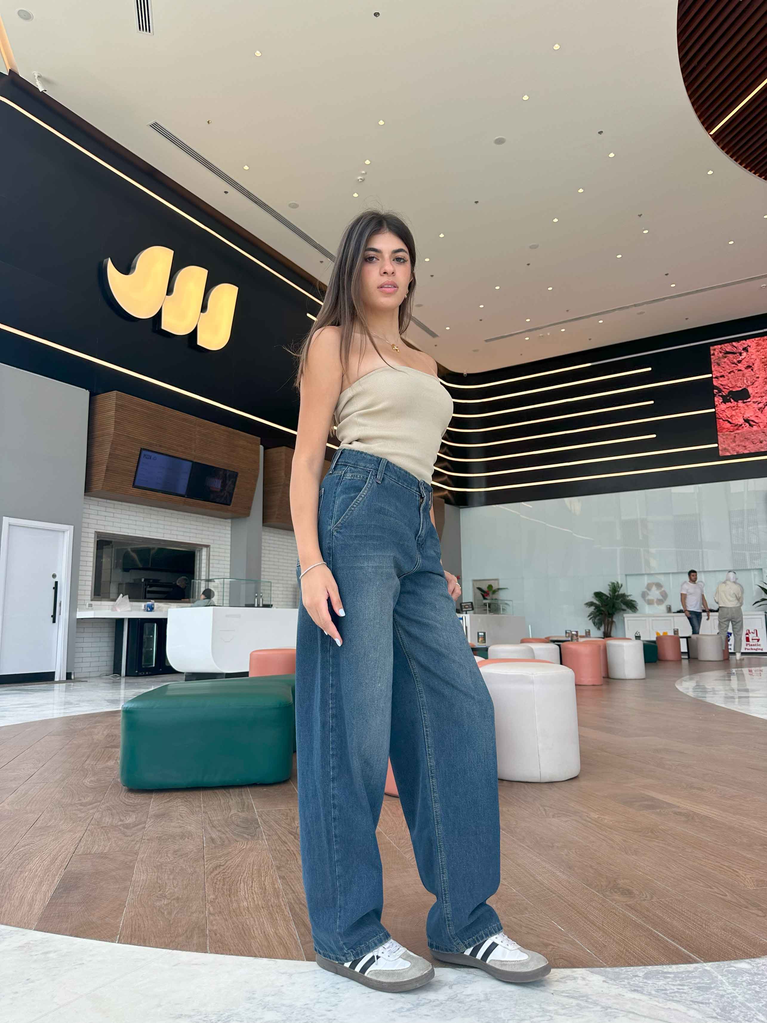 Skater - Vintage Blue. Mom-Fit CIZARO - Cizaro Jeans