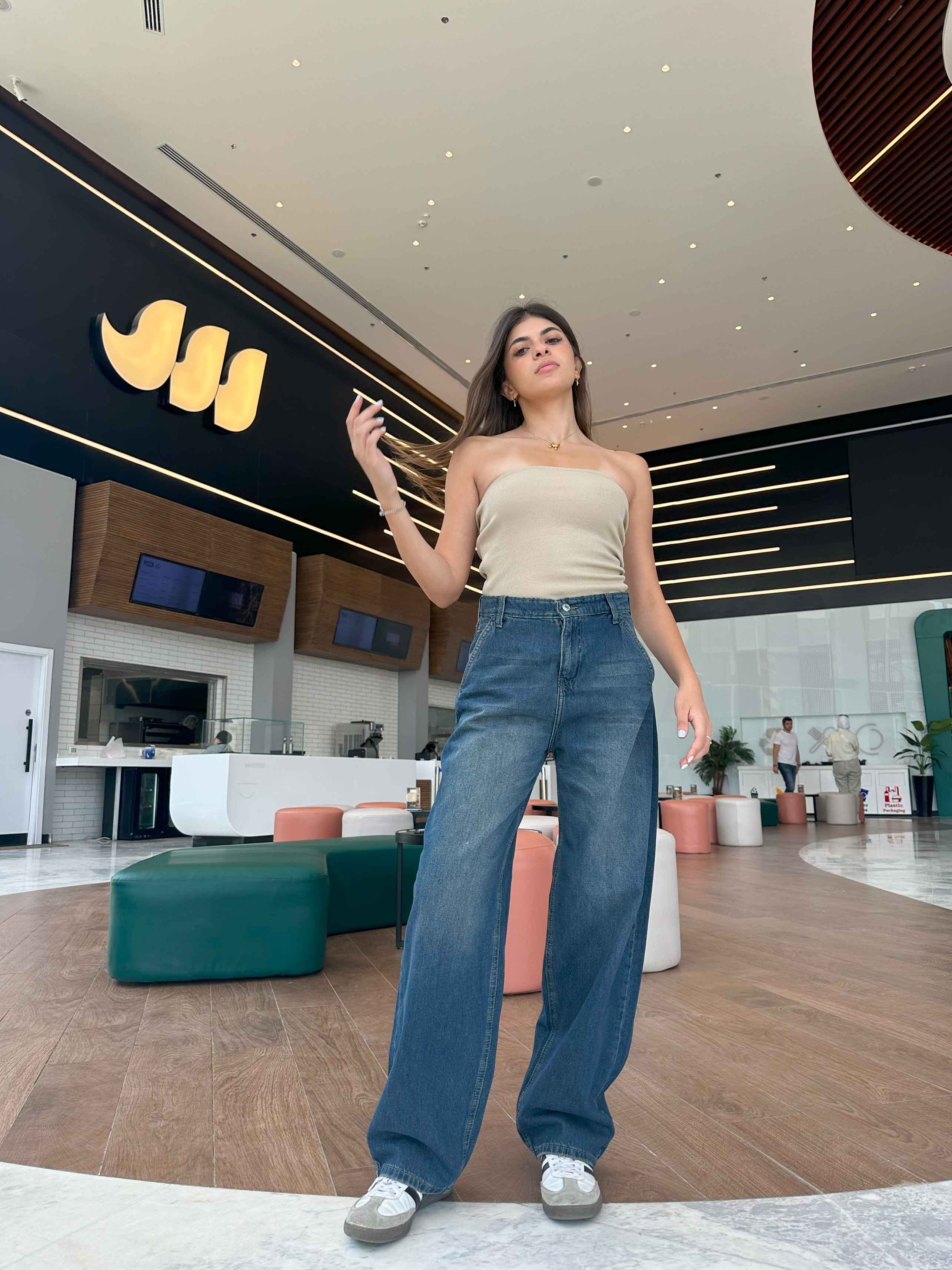 Skater - Vintage Blue. Mom-Fit CIZARO - Cizaro Jeans