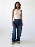 Straight – High-Waist Ocean Blue Jeans straight CIZARO - Cizaro Jeans