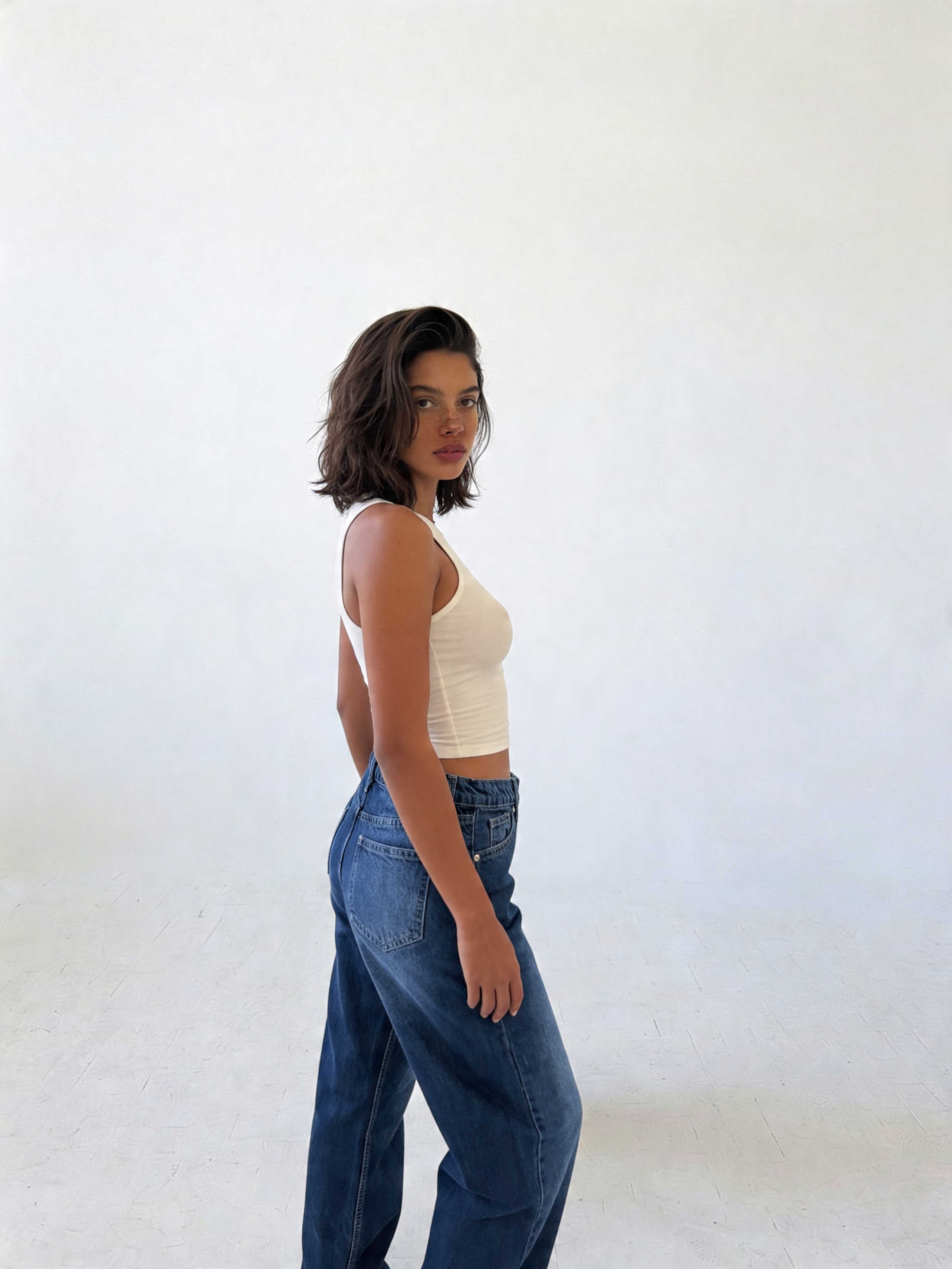 Straight – High-Waist Ocean Blue Jeans straight CIZARO - Cizaro Jeans