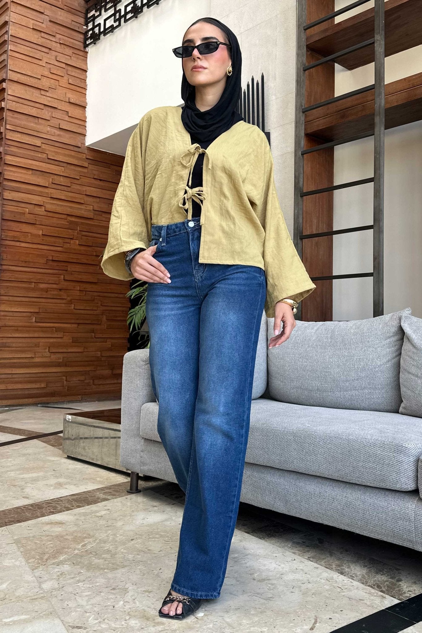 Straight - High-Waist Dark Blue Jeans straight CIZARO - Cizaro Jeans