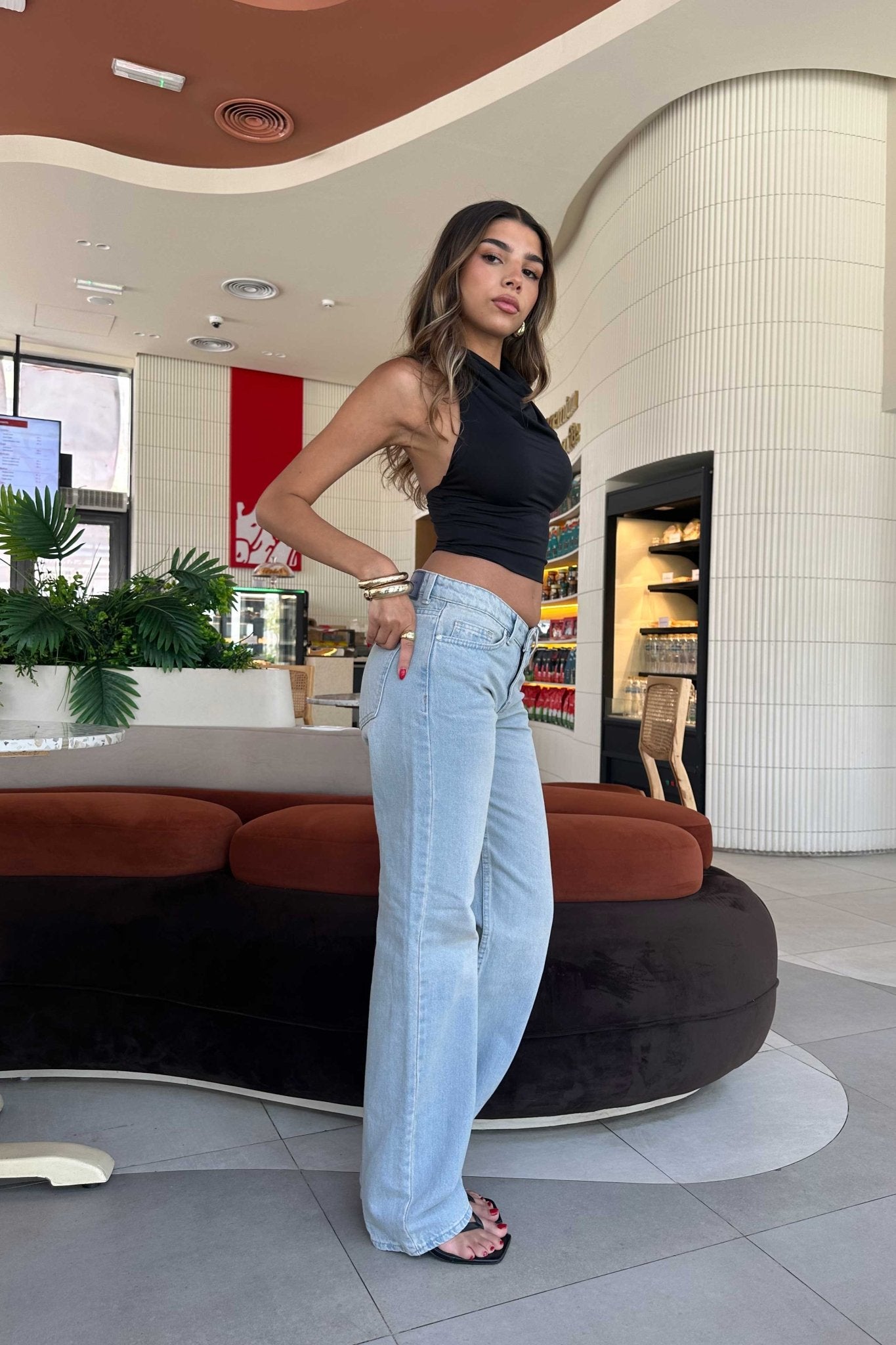 Straight - Low-Waist Iced Acid Vintage Blue Jeans straight CIZARO - Cizaro Jeans
