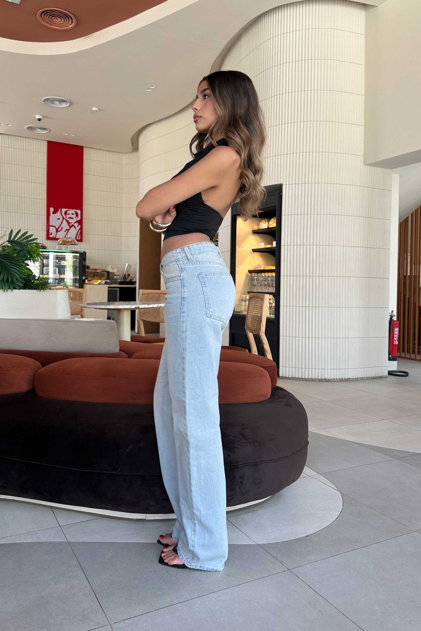 Straight - Low-Waist Iced Acid Vintage Blue Jeans Straight CIZARO - Cizaro Jeans
