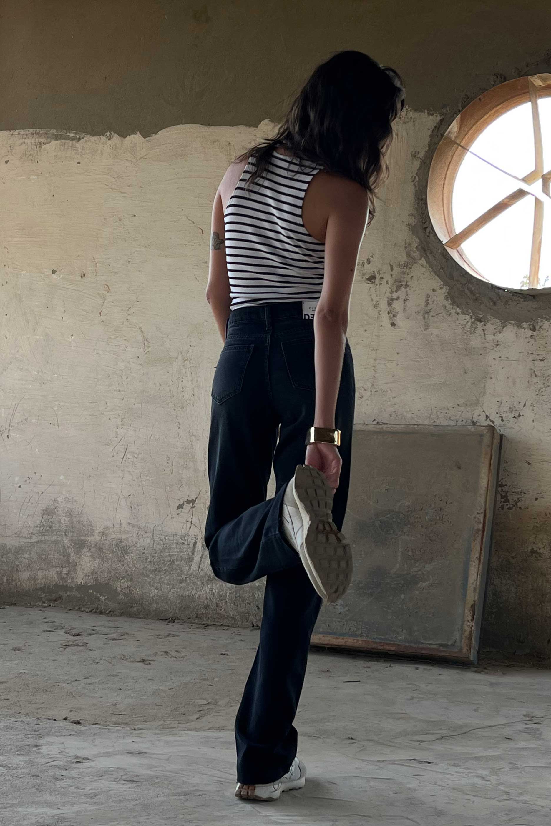 Straight - High-Waist Washed Black Jeans straight CIZARO - Cizaro Jeans