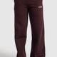 Wide-Leg Sweatpants In Burgundy